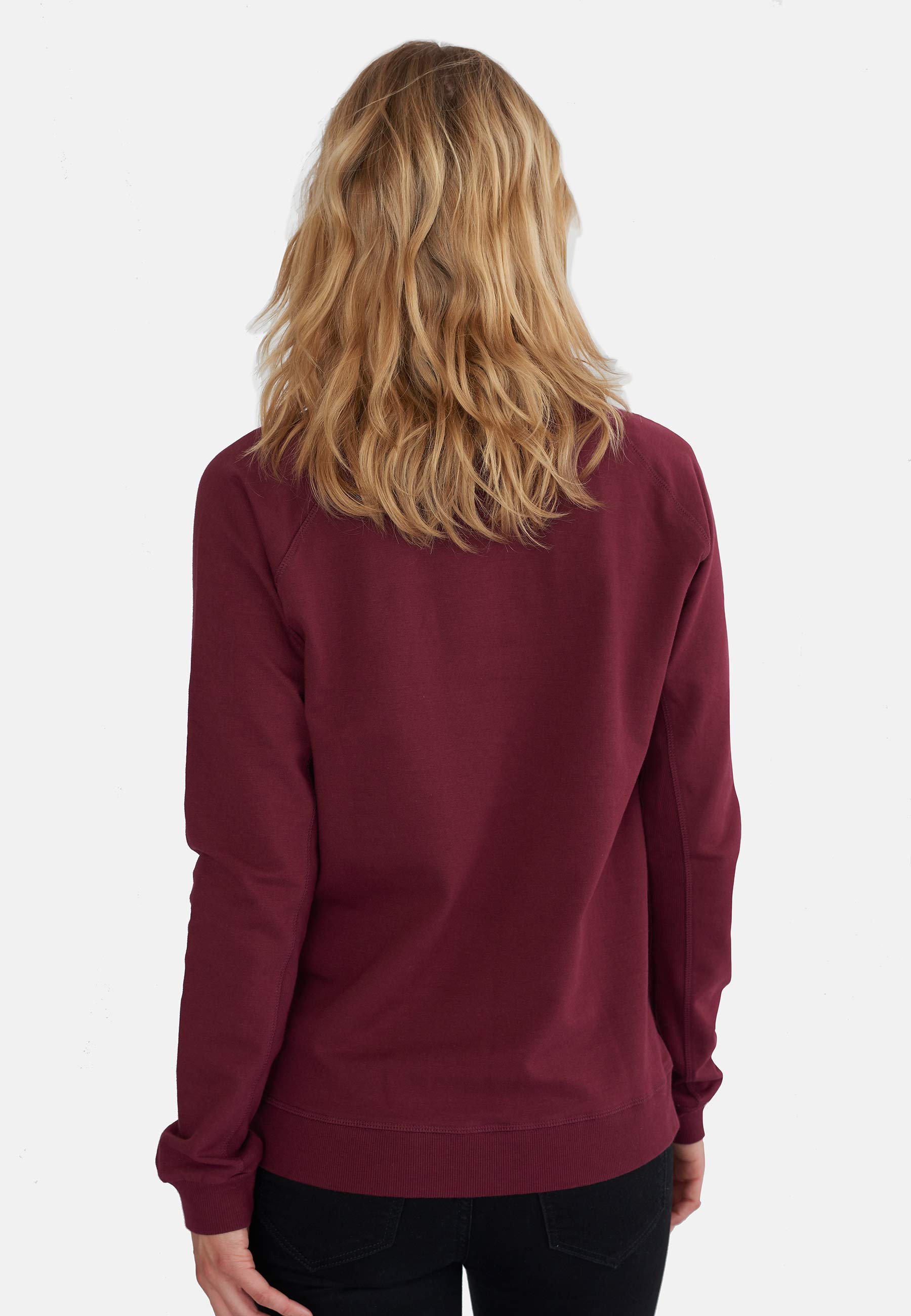 GROBUND Martha Sweatshirt – die in Brombeer mit Wasserläufer