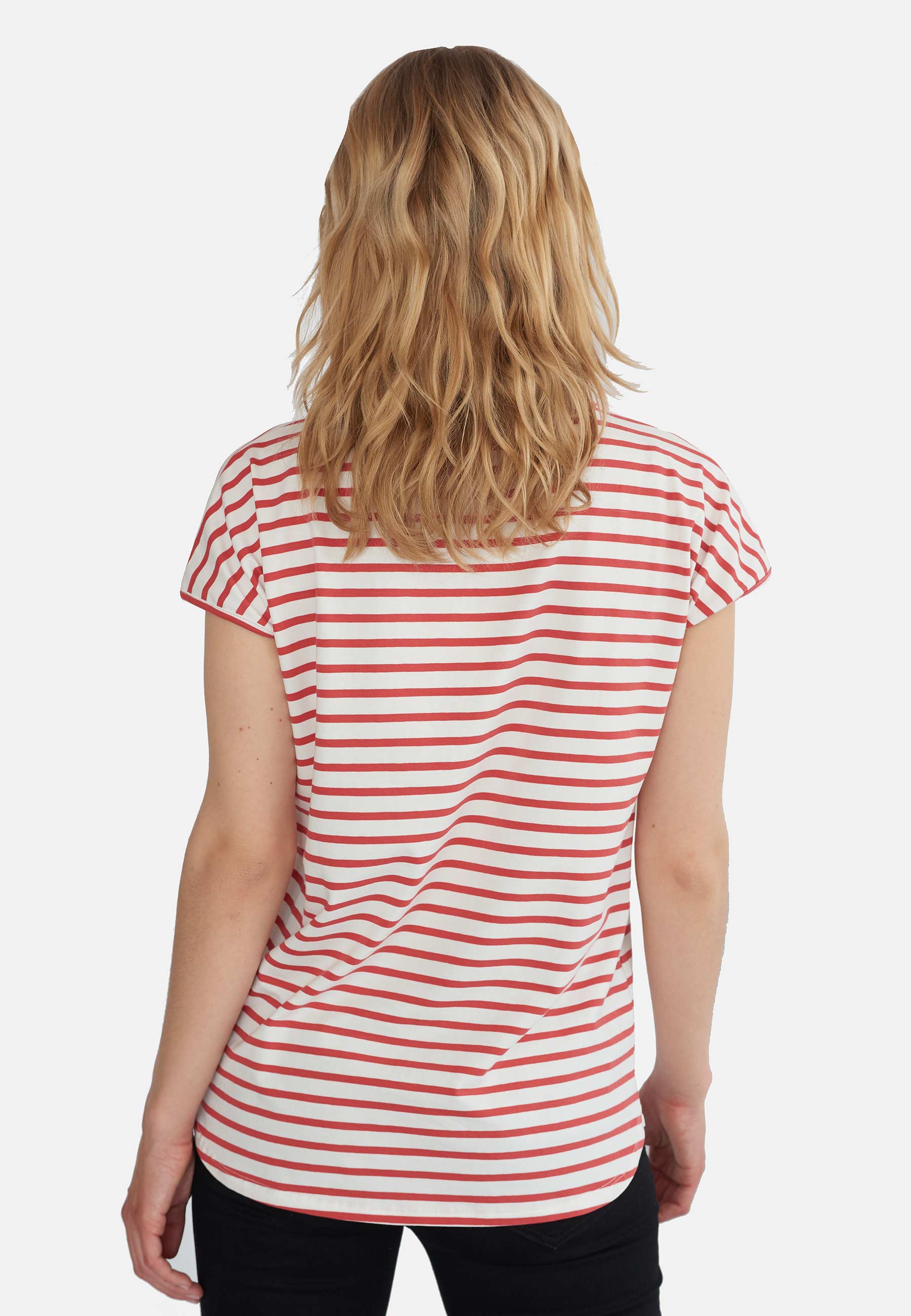 GROBUND Mille T-Shirt – das mit den johannisbeerroten Streifen