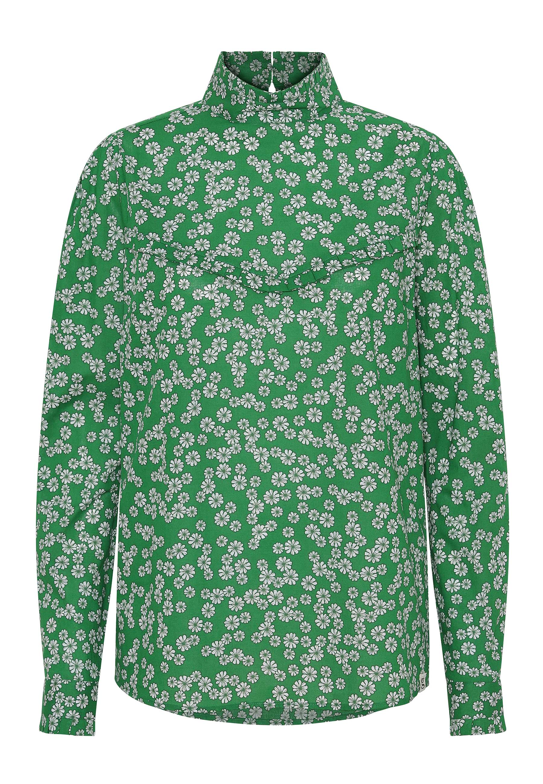 GROBUND Ellen Bluse - die mit Stehkragen und Blumen