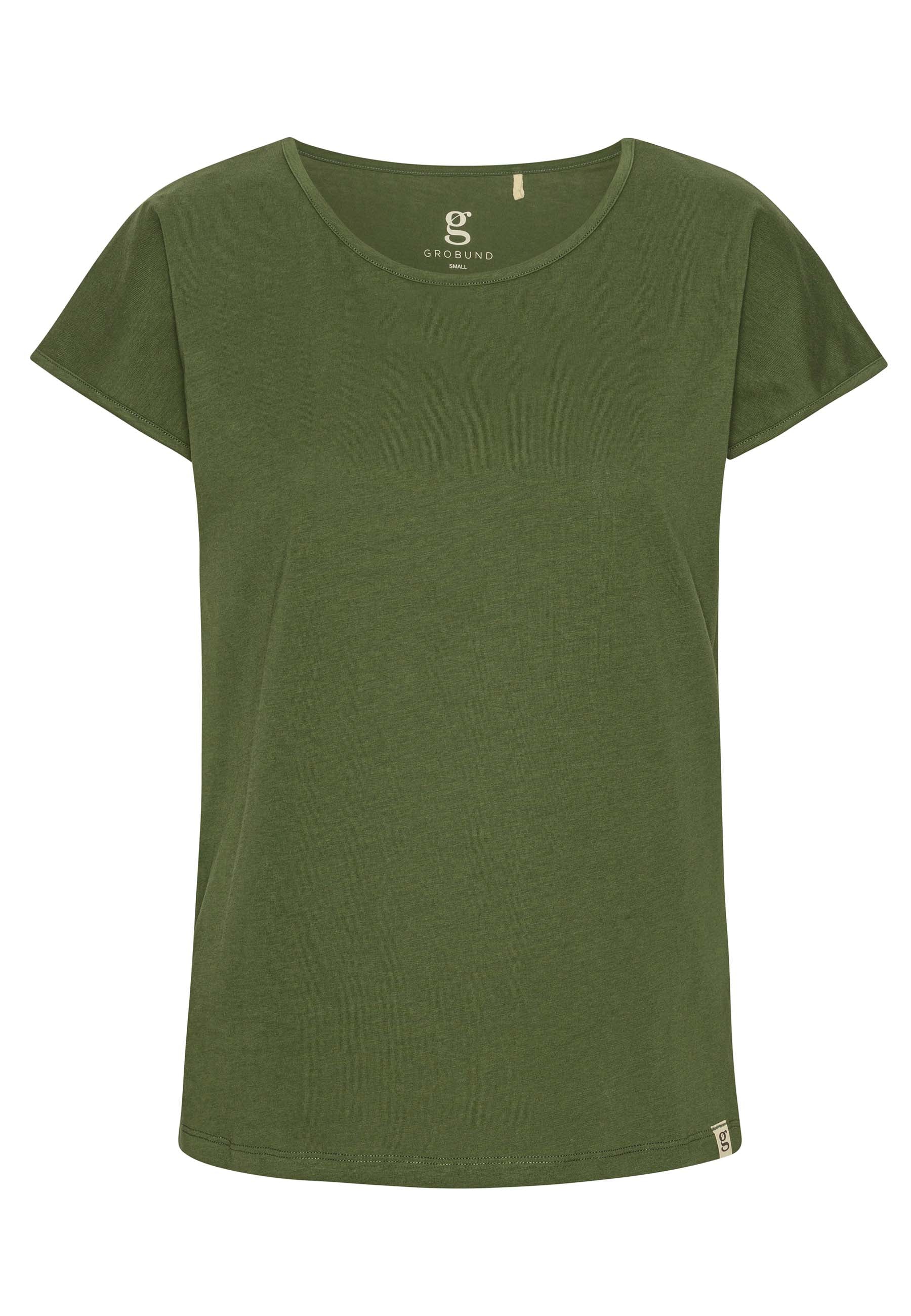 GROBUND Anna T-Shirt – die in Moosgrün