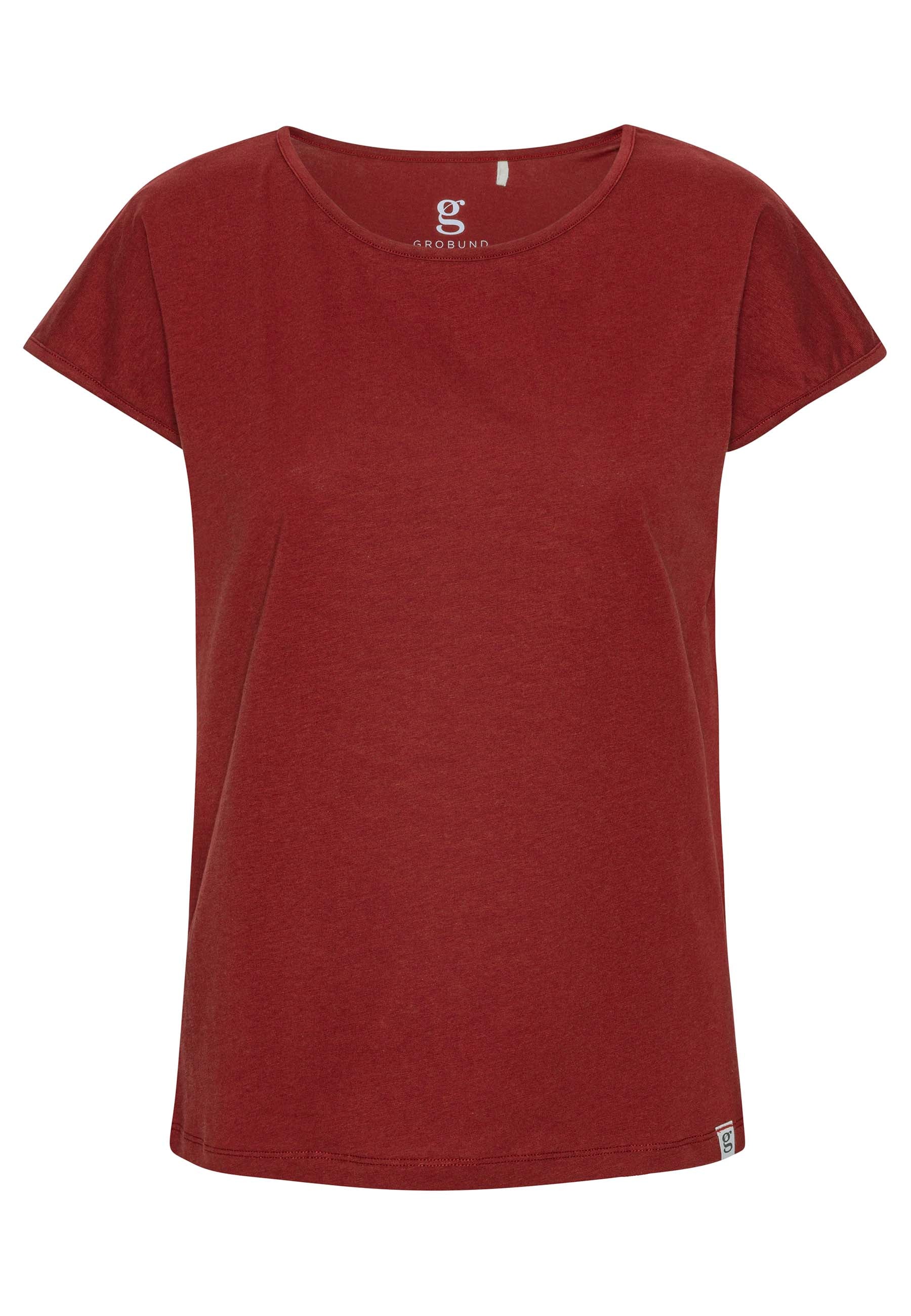 GROBUND Anna T-Shirt – die in Weinrot