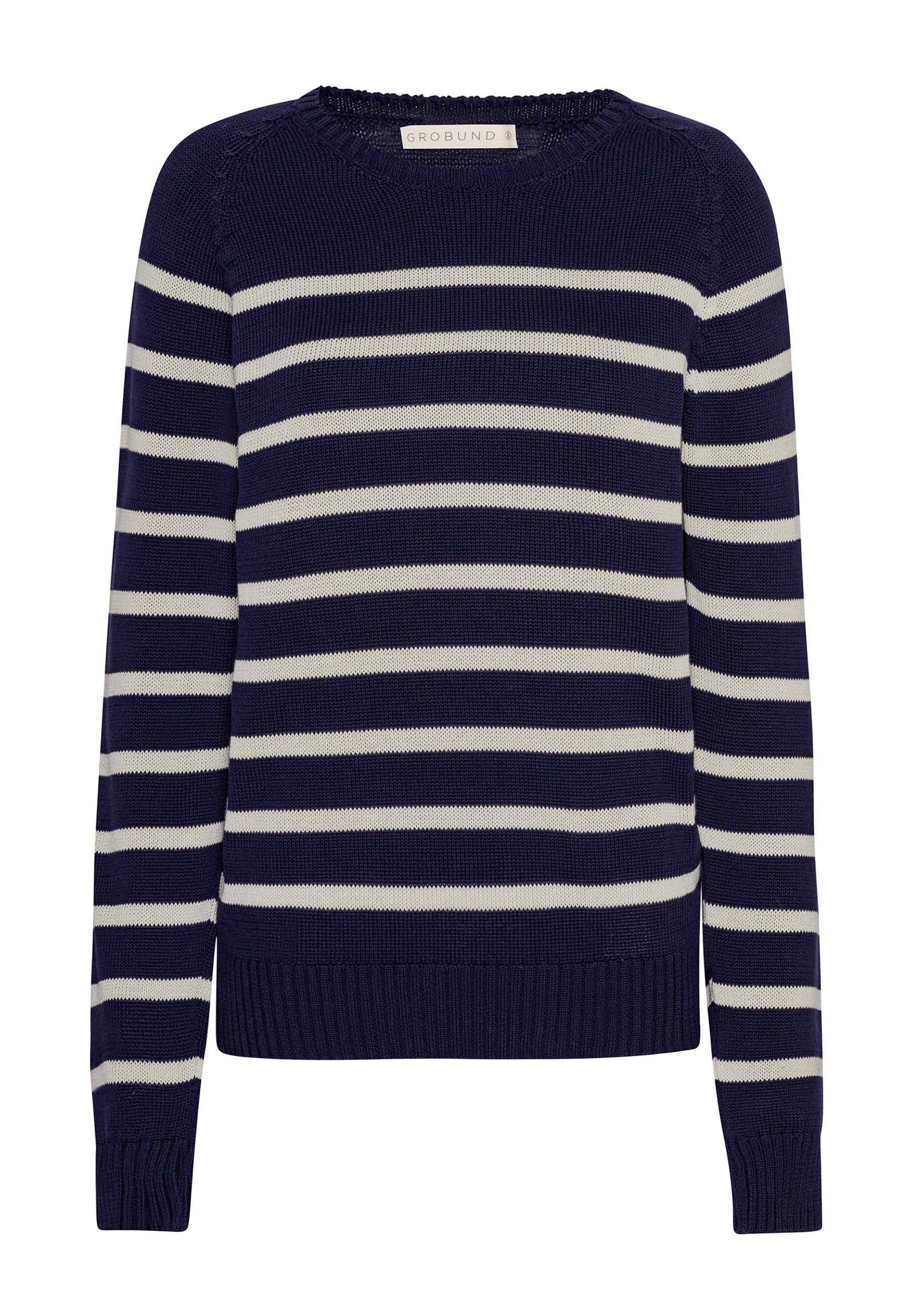 GROBUND Helga Strickpullover – der mit den weißen Streifen