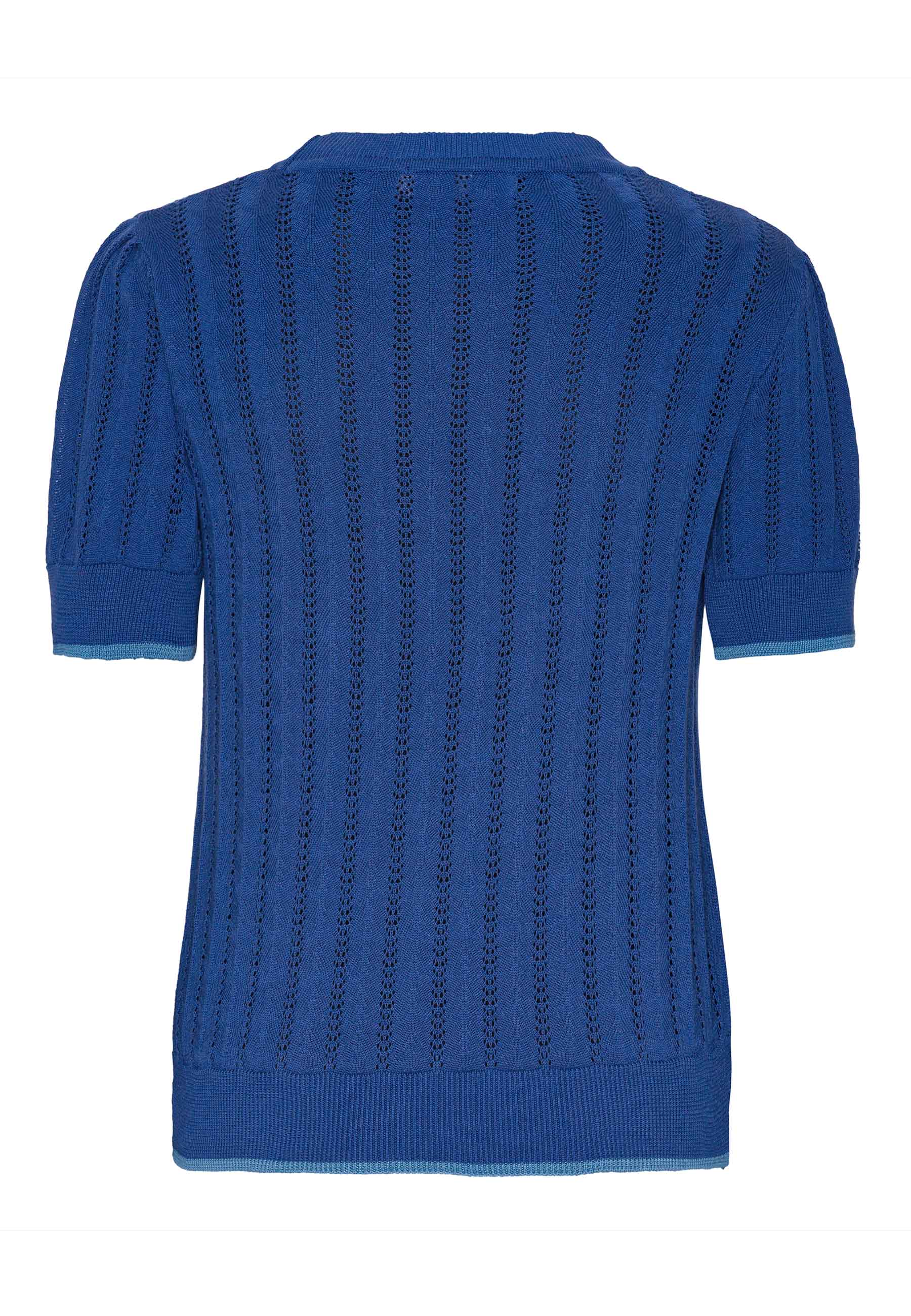 GROBUND Almine T-Shirt – das in klarem Blau mit Kontrastkante