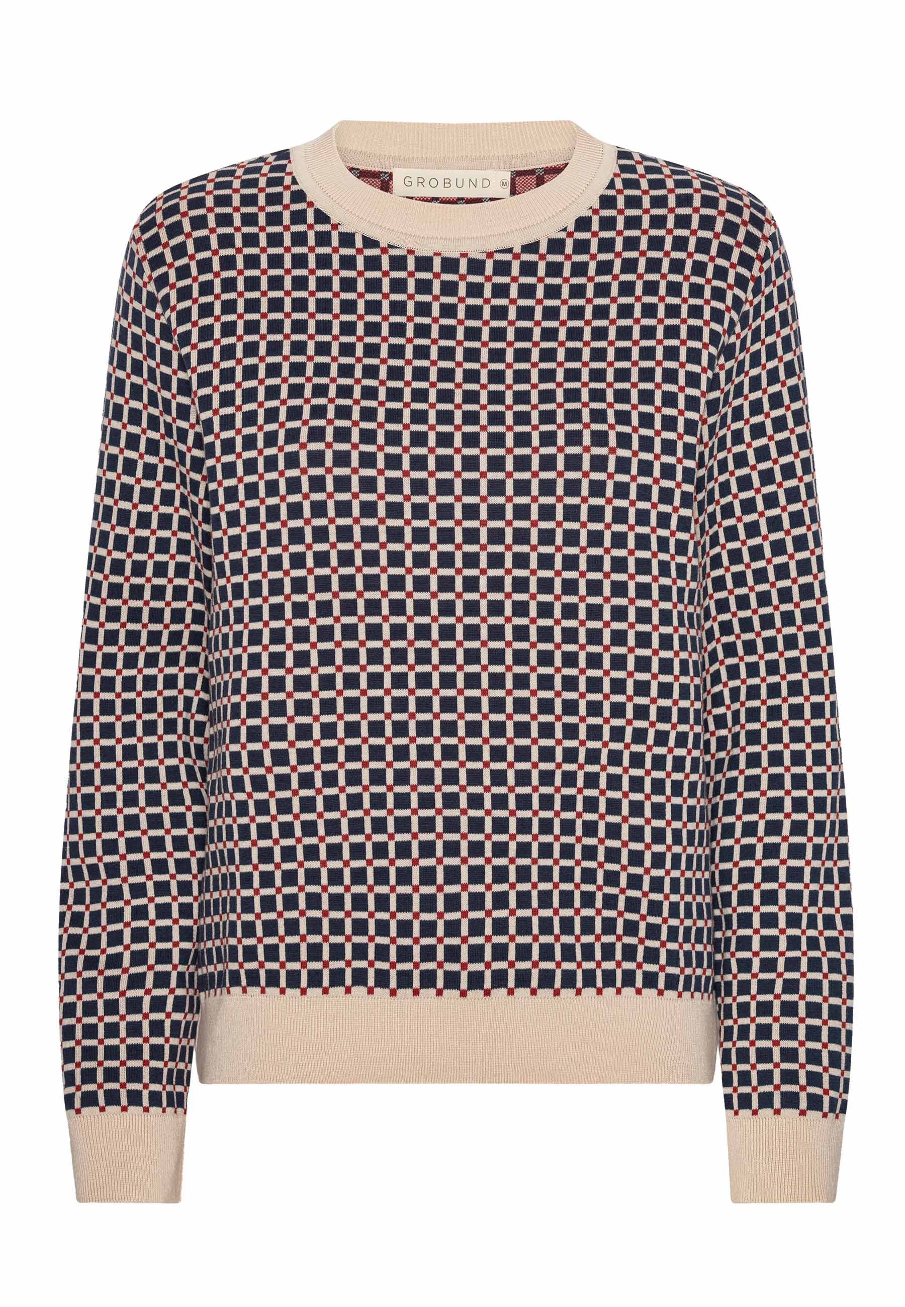 GROBUND Frida Strickpullover - der mit dem Mosaikmuster