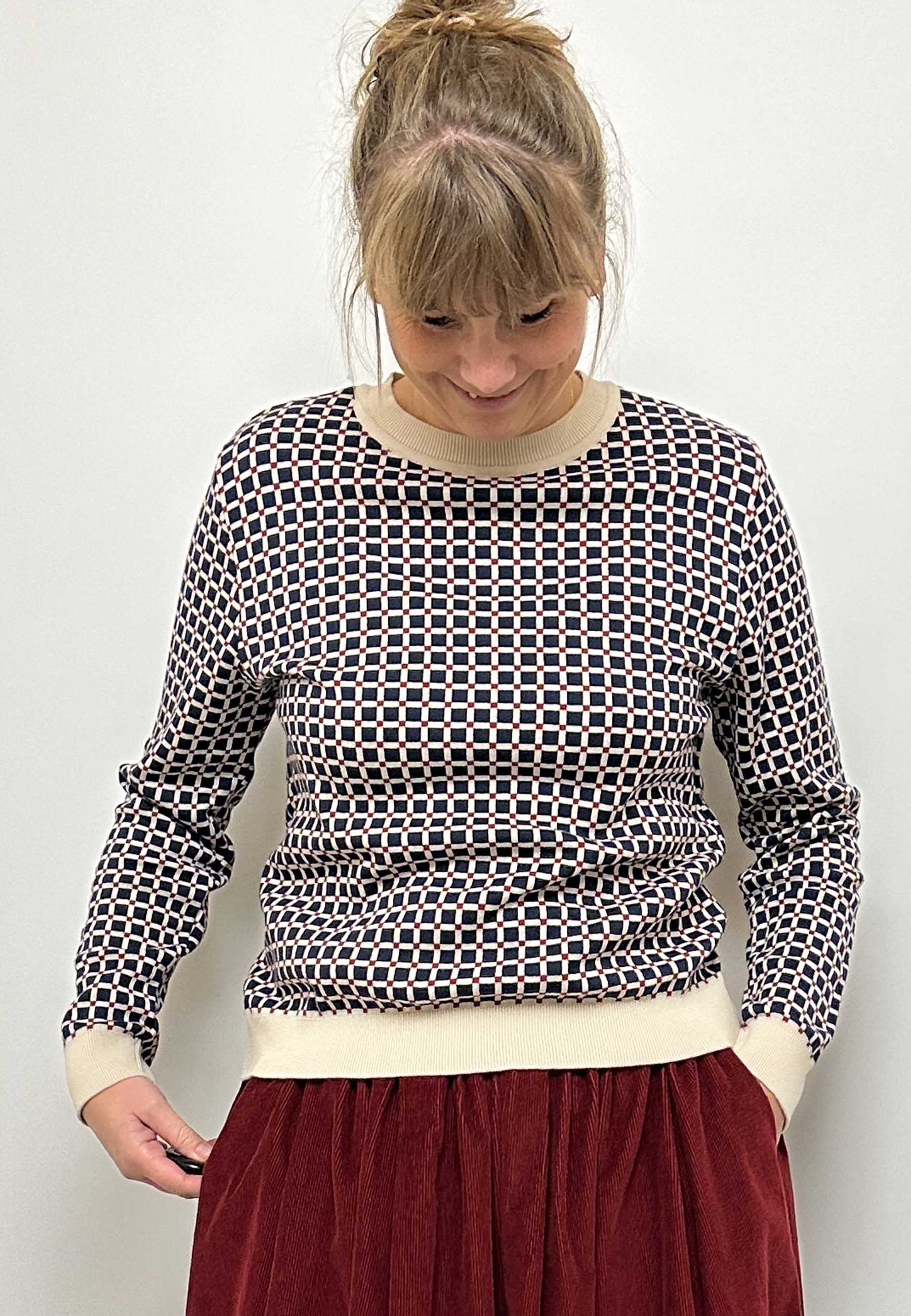 GROBUND Frida Strickpullover - der mit dem Mosaikmuster