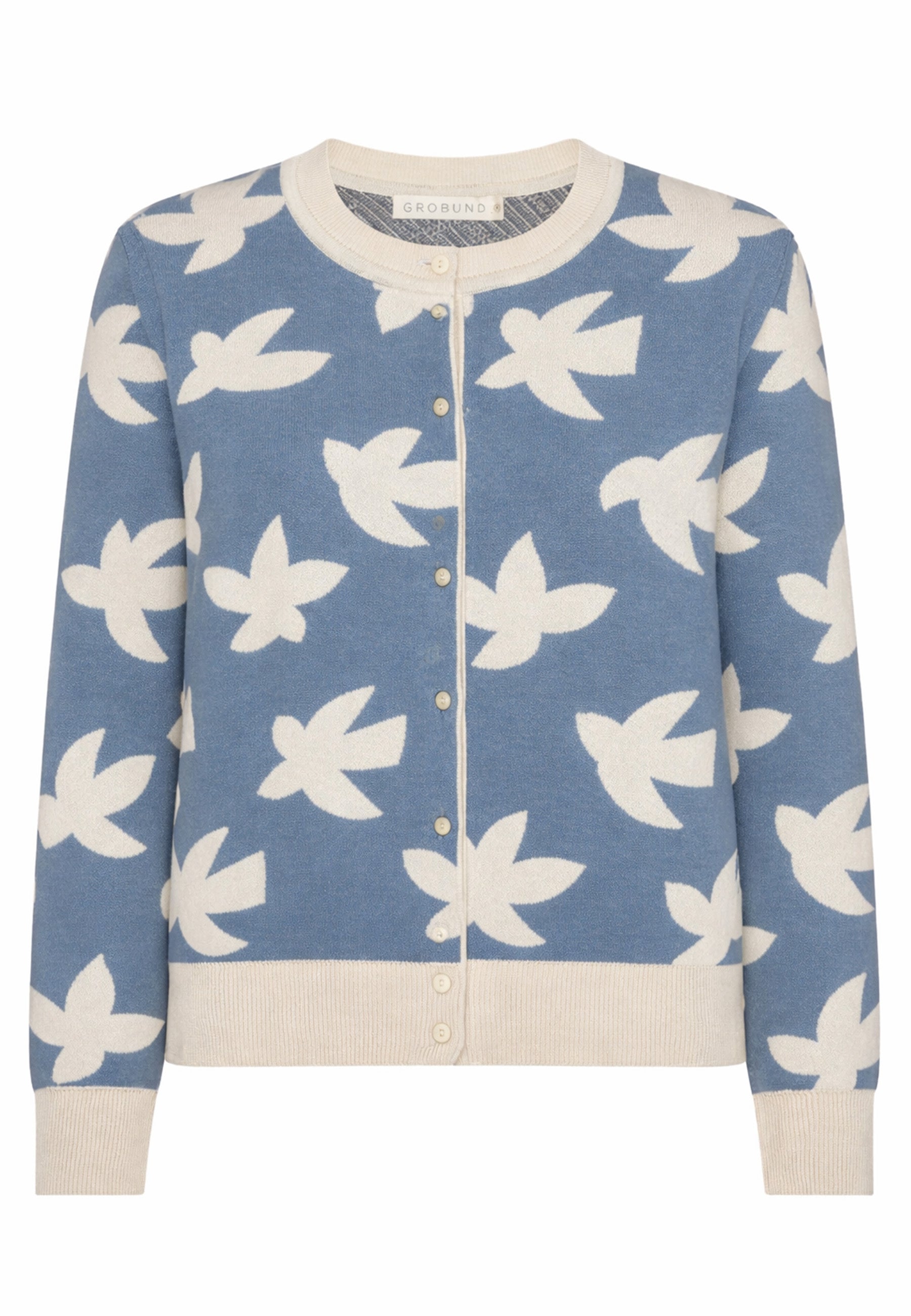 GROBUND Lydia Cardigan – Friedenstaube Himmelblau
