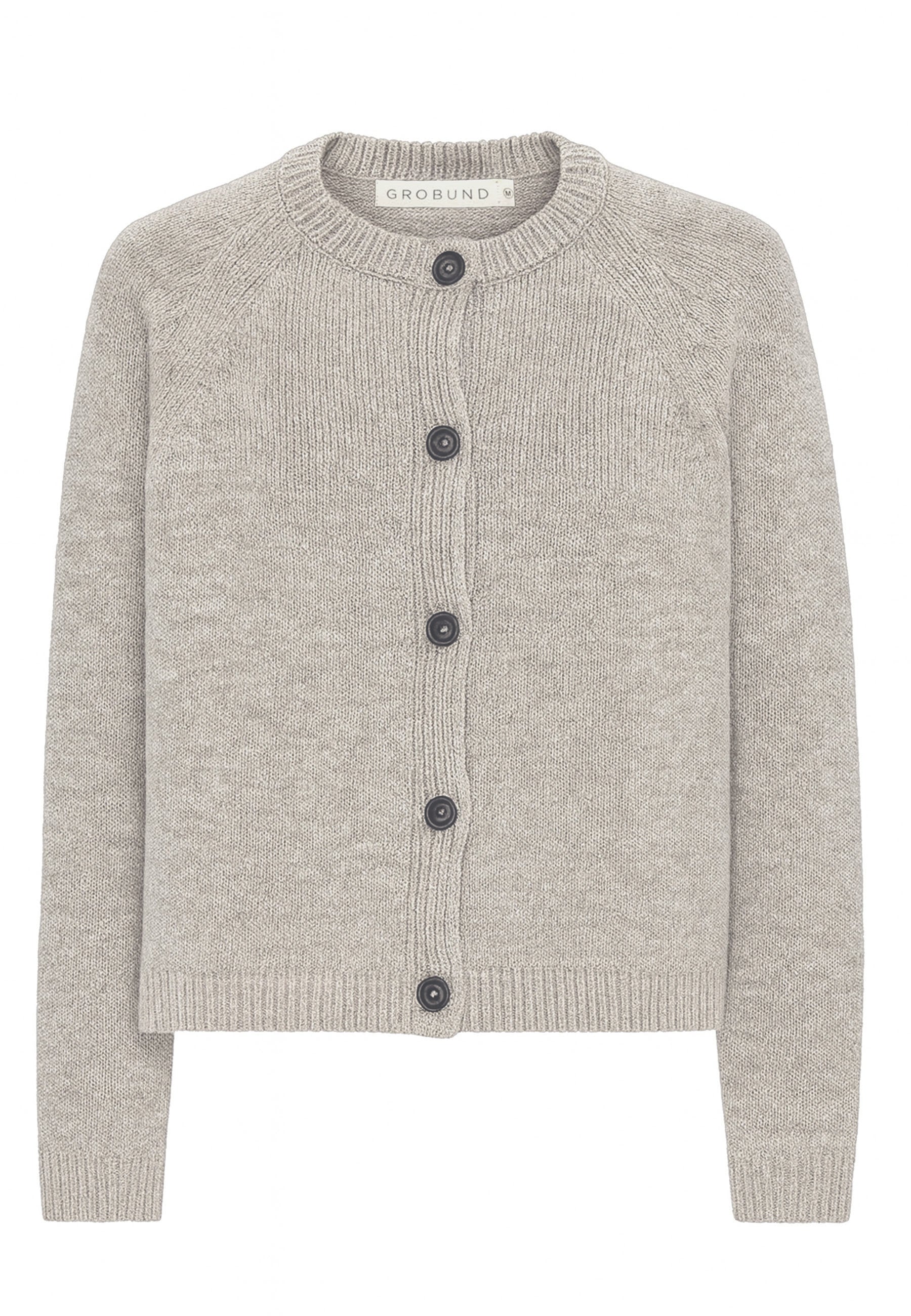 GROBUND Nanna Cardigan - die in Beige Melange
