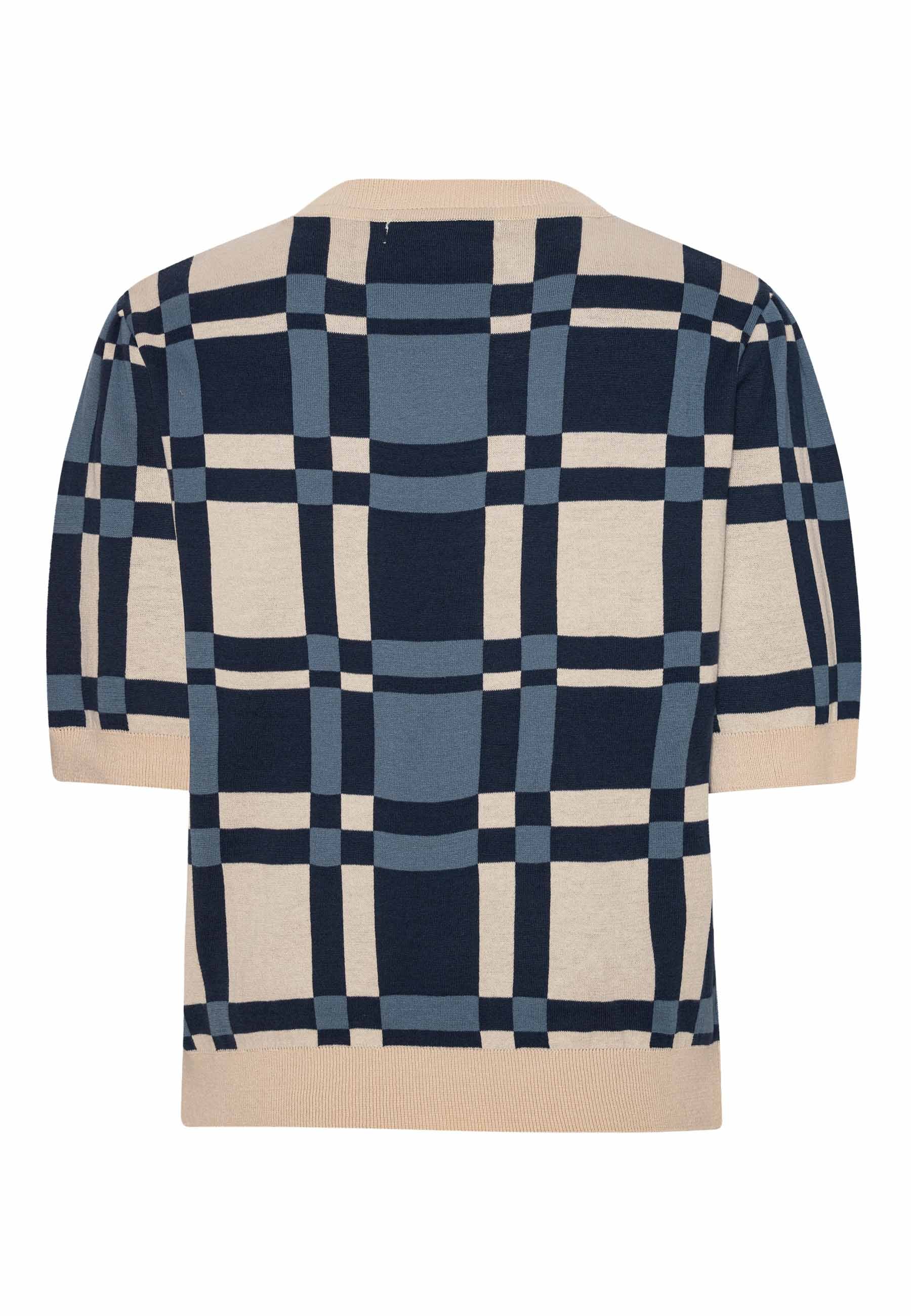 GROBUND Alva Tee - mit blauen Karos