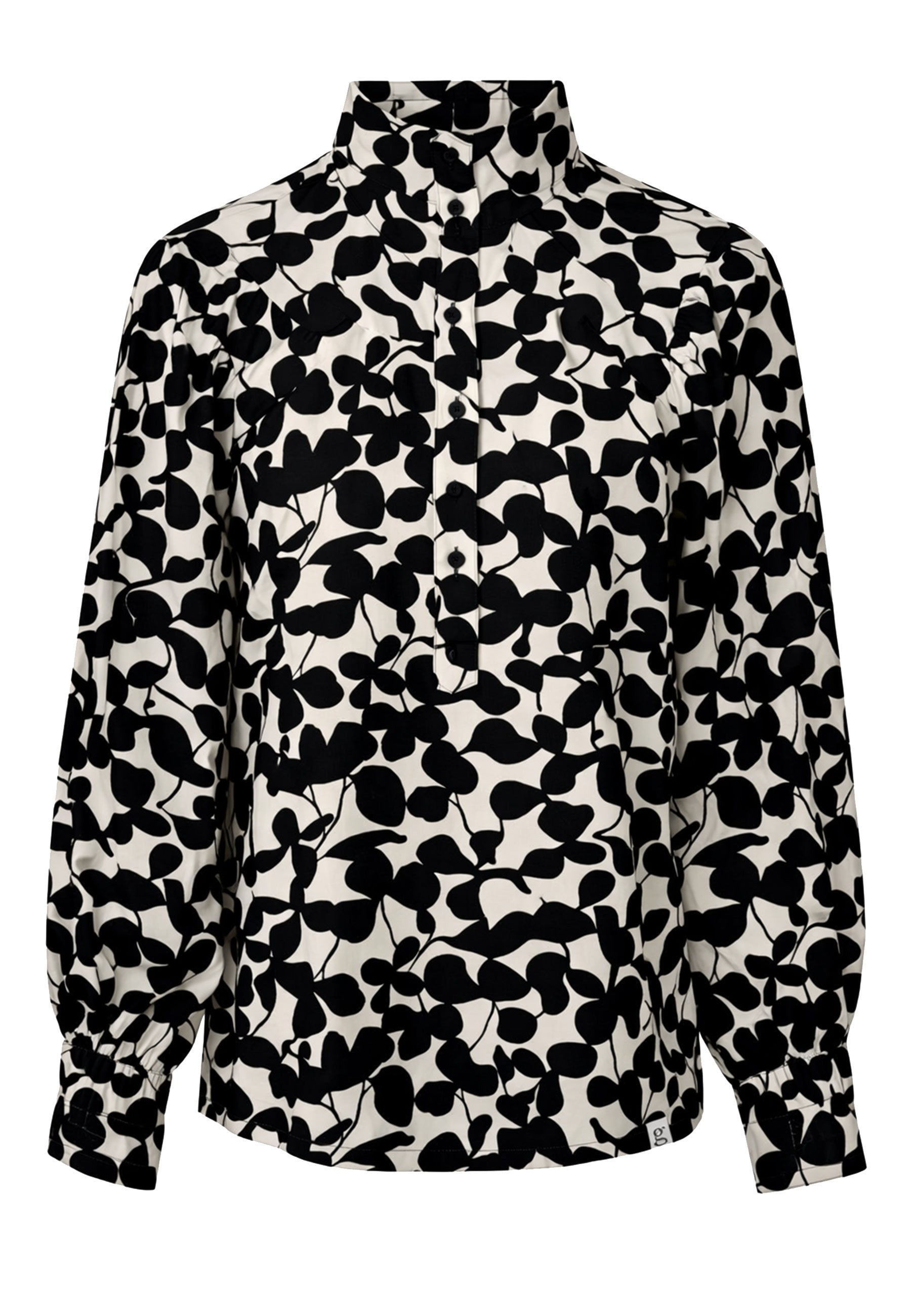 GROBUND Sonja Hemd - das mit hohem Kragen im Night Flower Print