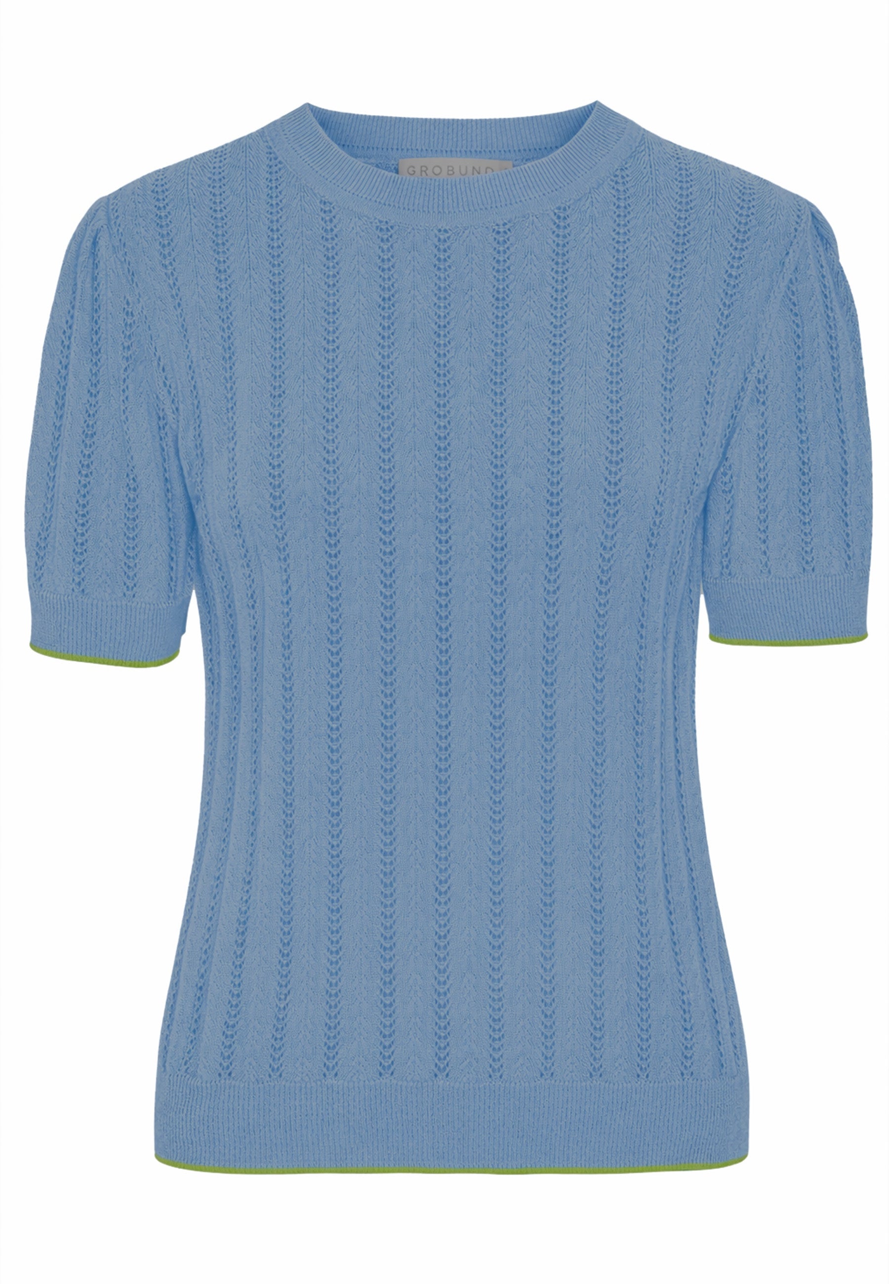 GROBUND Almine Tee - das in Soft Blue mit Kontrastrand