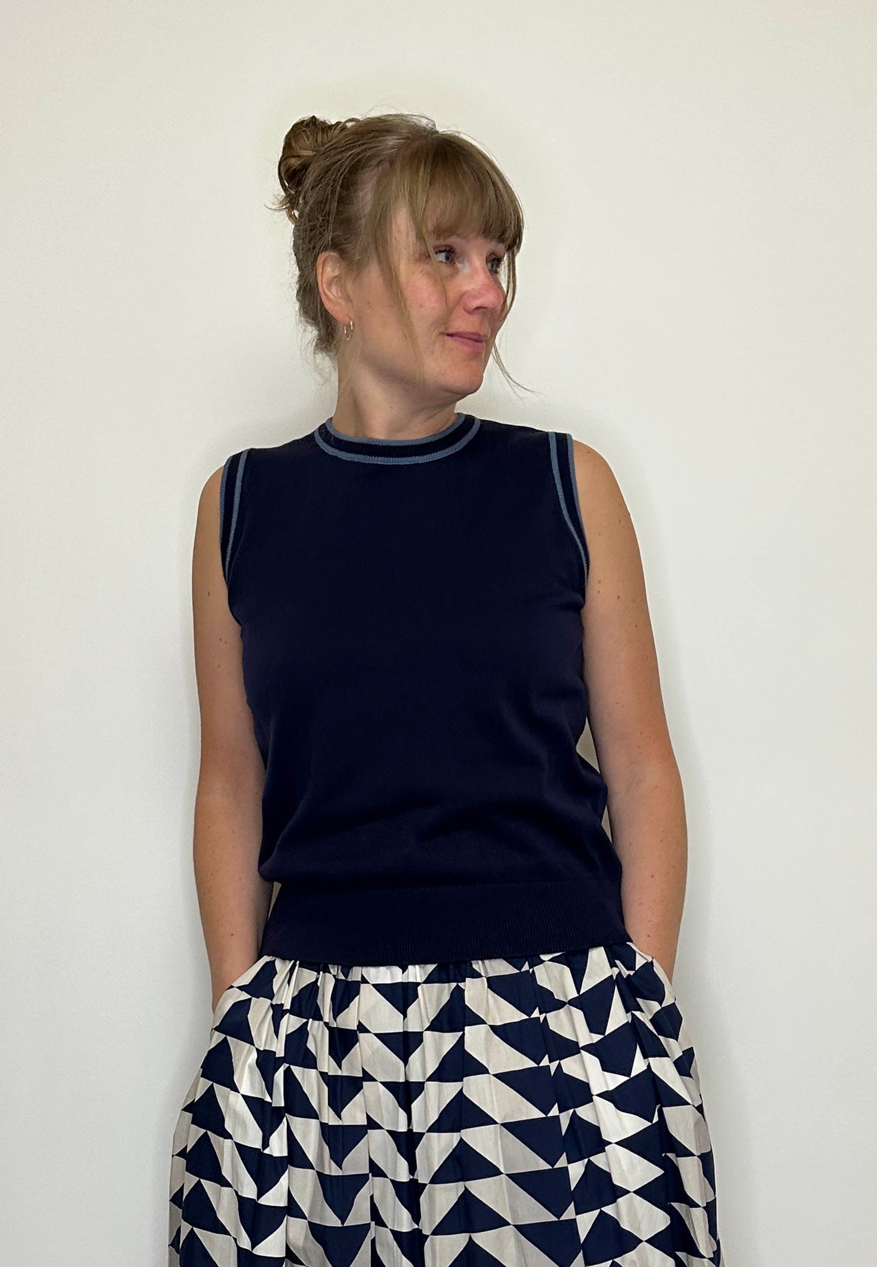 GROBUND Victoria top - die in Marineblau