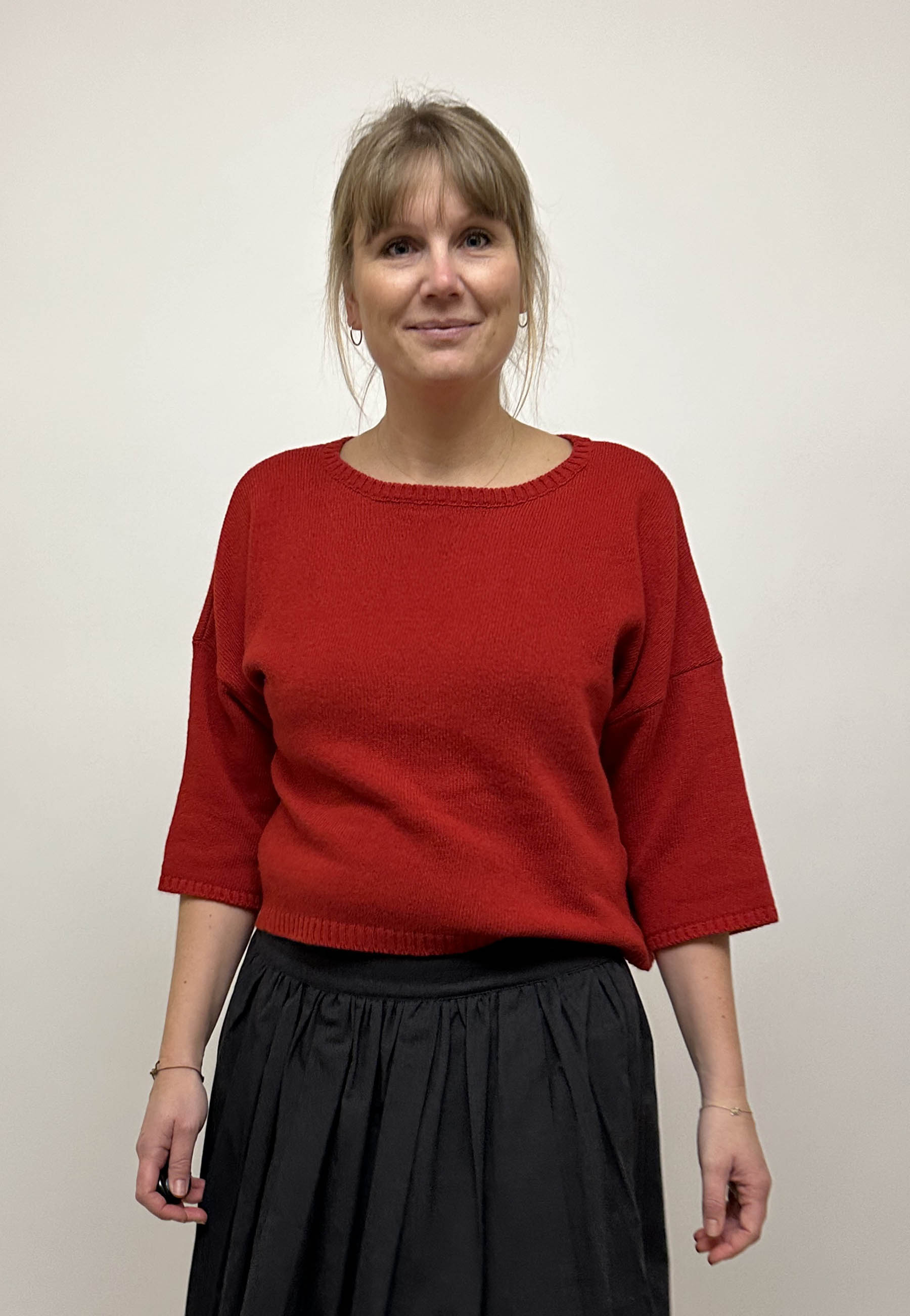 GROBUND Noël Wolle-T-Shirt - Weihnachtsrot