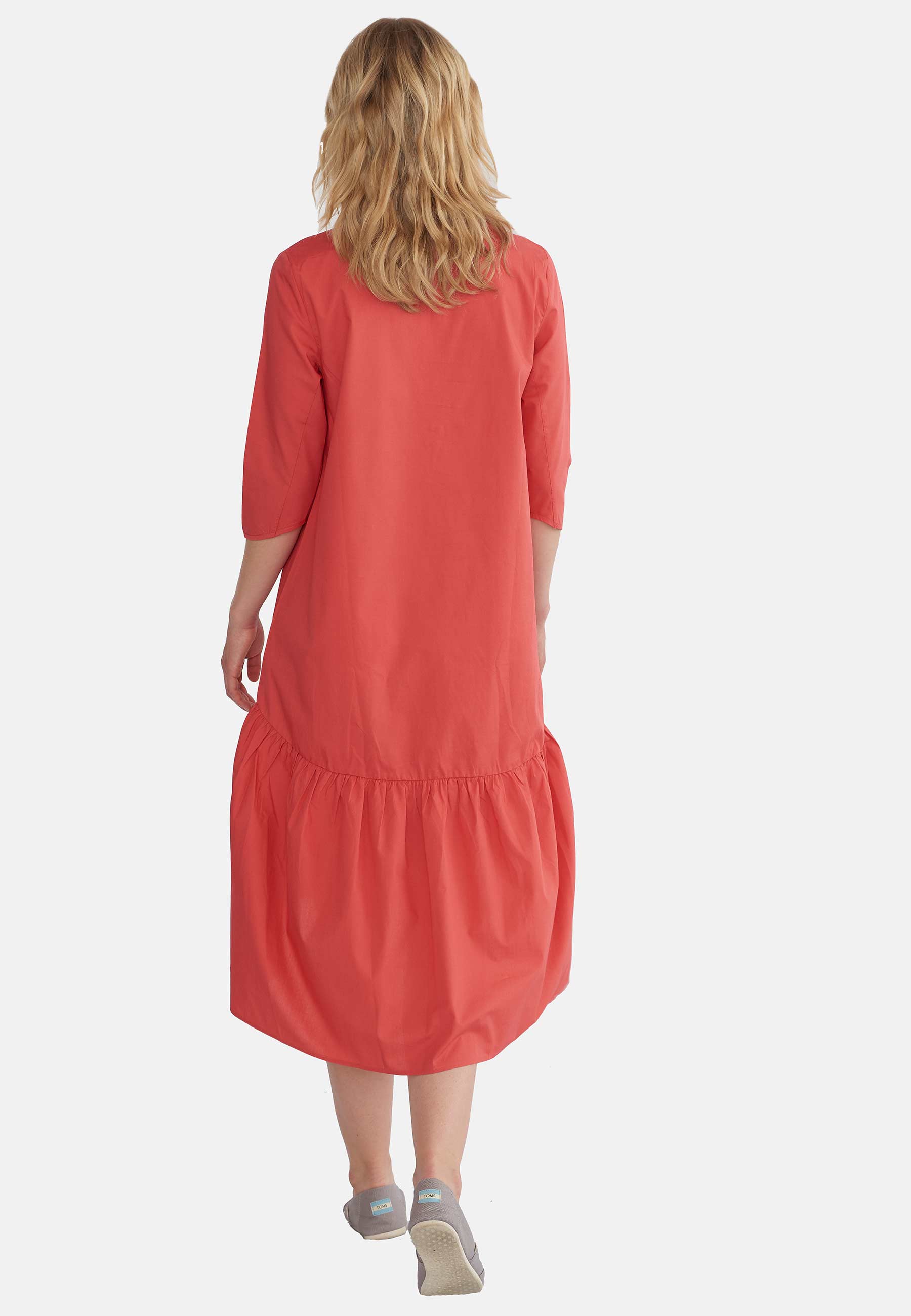 GROBUND Manilla Kleid – die Bohème in Johannisbeerrot