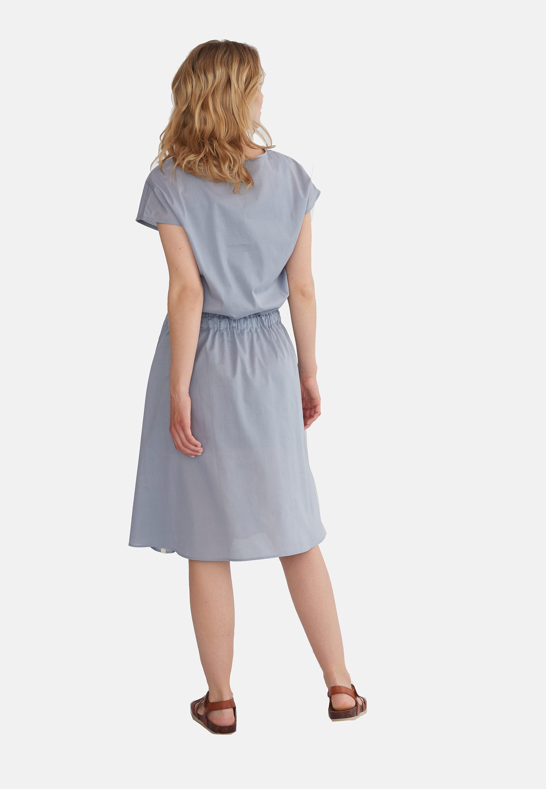 GROBUND Lilli Kleid – das mit Taschen in Himmelgrau