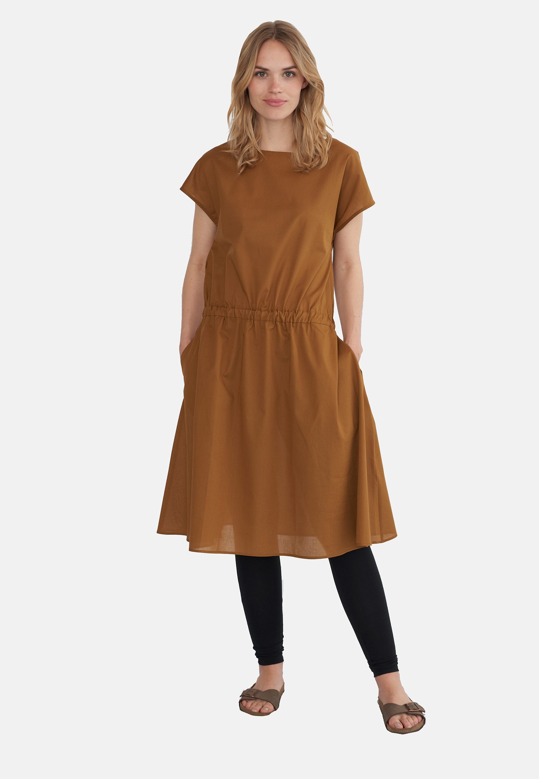 GROBUND Kleid Lilli – das mit den Taschen in Zimt