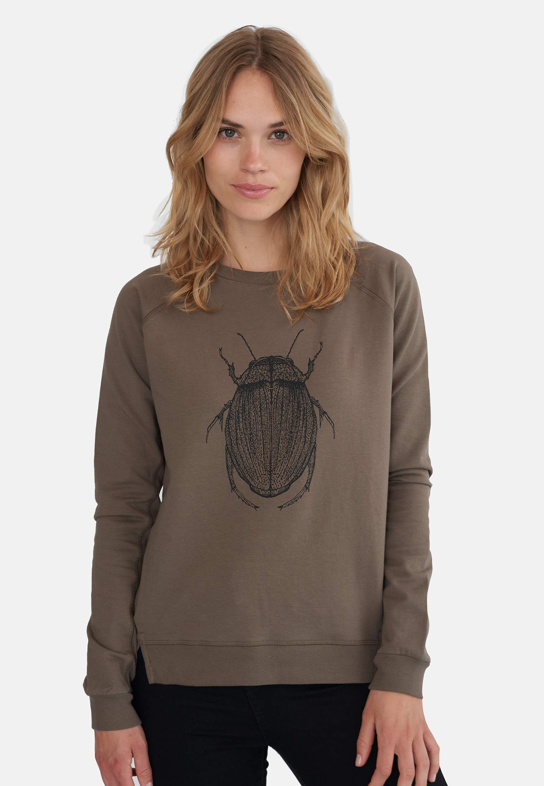 GROBUND Martha Sweatshirt - die in Muskat mit Seekalb