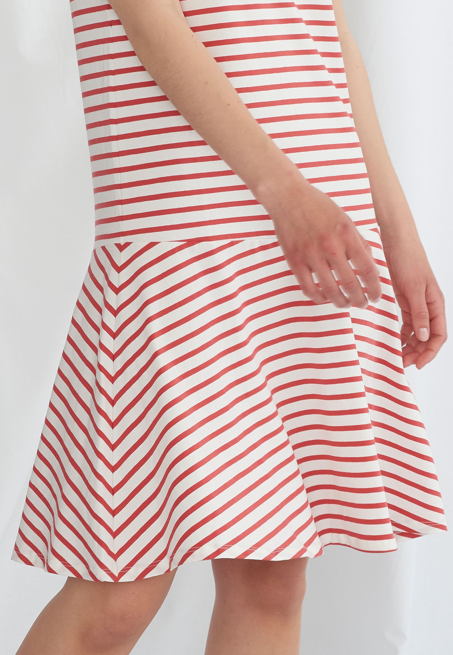 GROBUND Marianne Kleid - das mit den johannisbeerroten Streifen