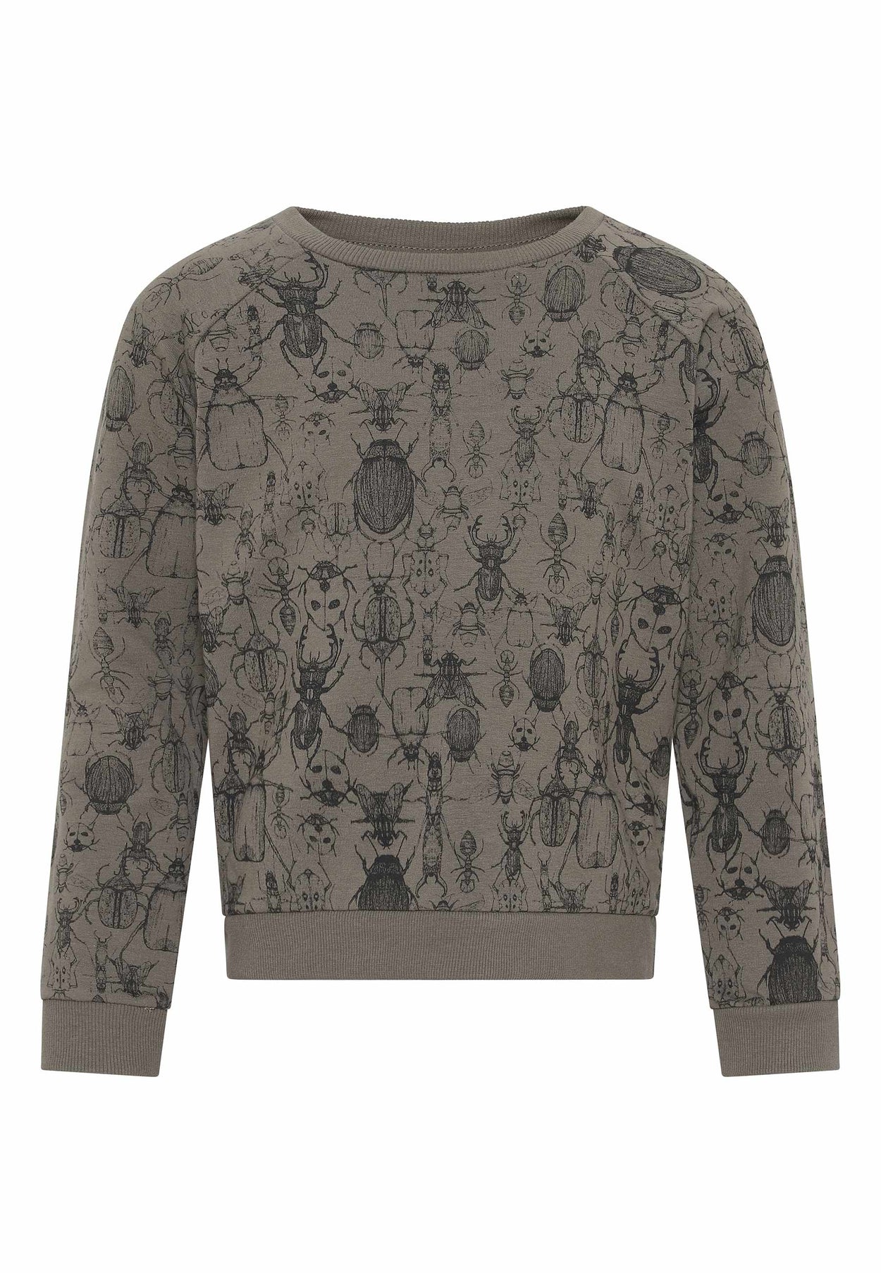 GROBUND Calle Sweatshirt mini – die in Muskat mit Insektenprint