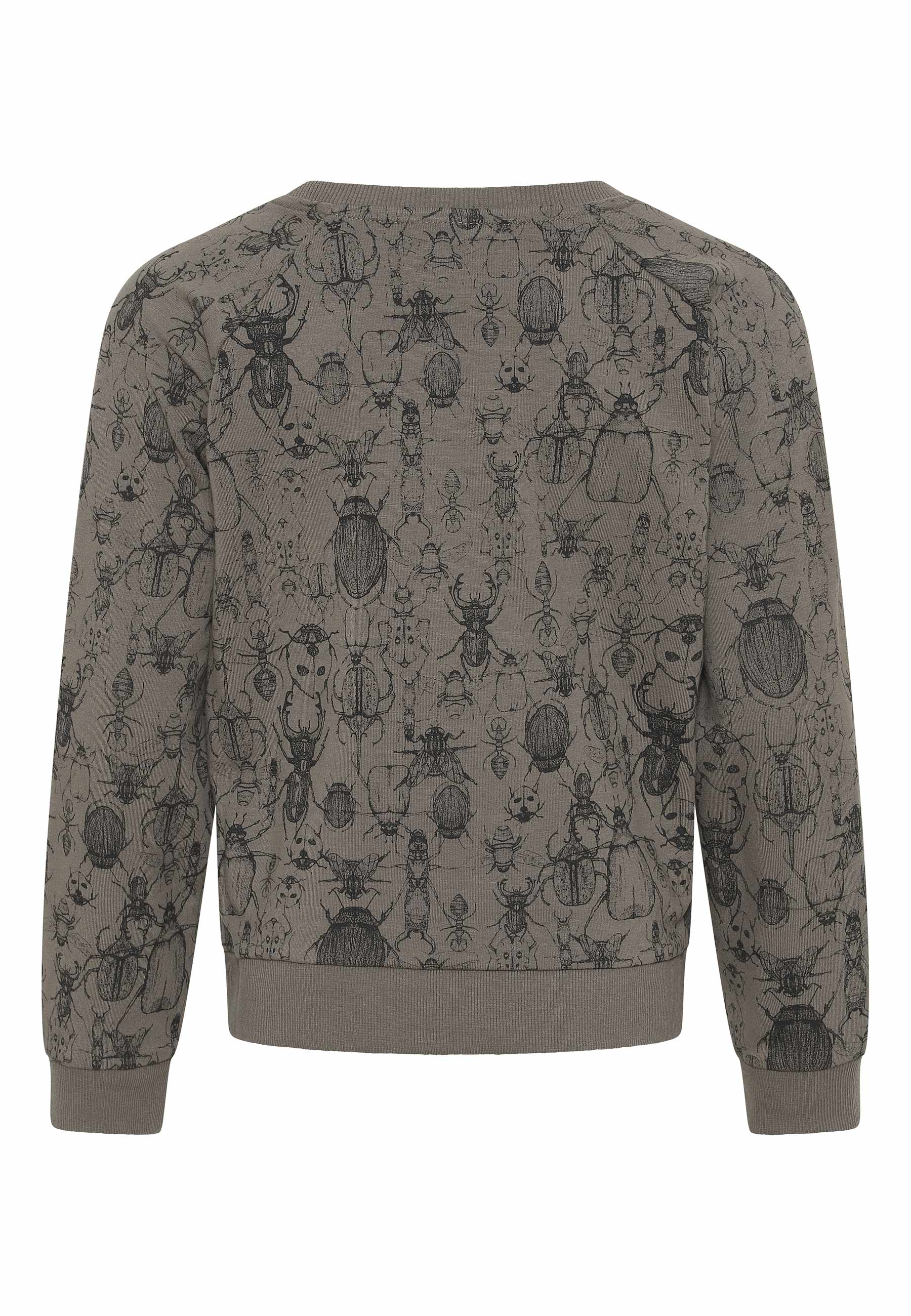 GROBUND Calle Sweatshirt mini – die in Muskat mit Insektenprint
