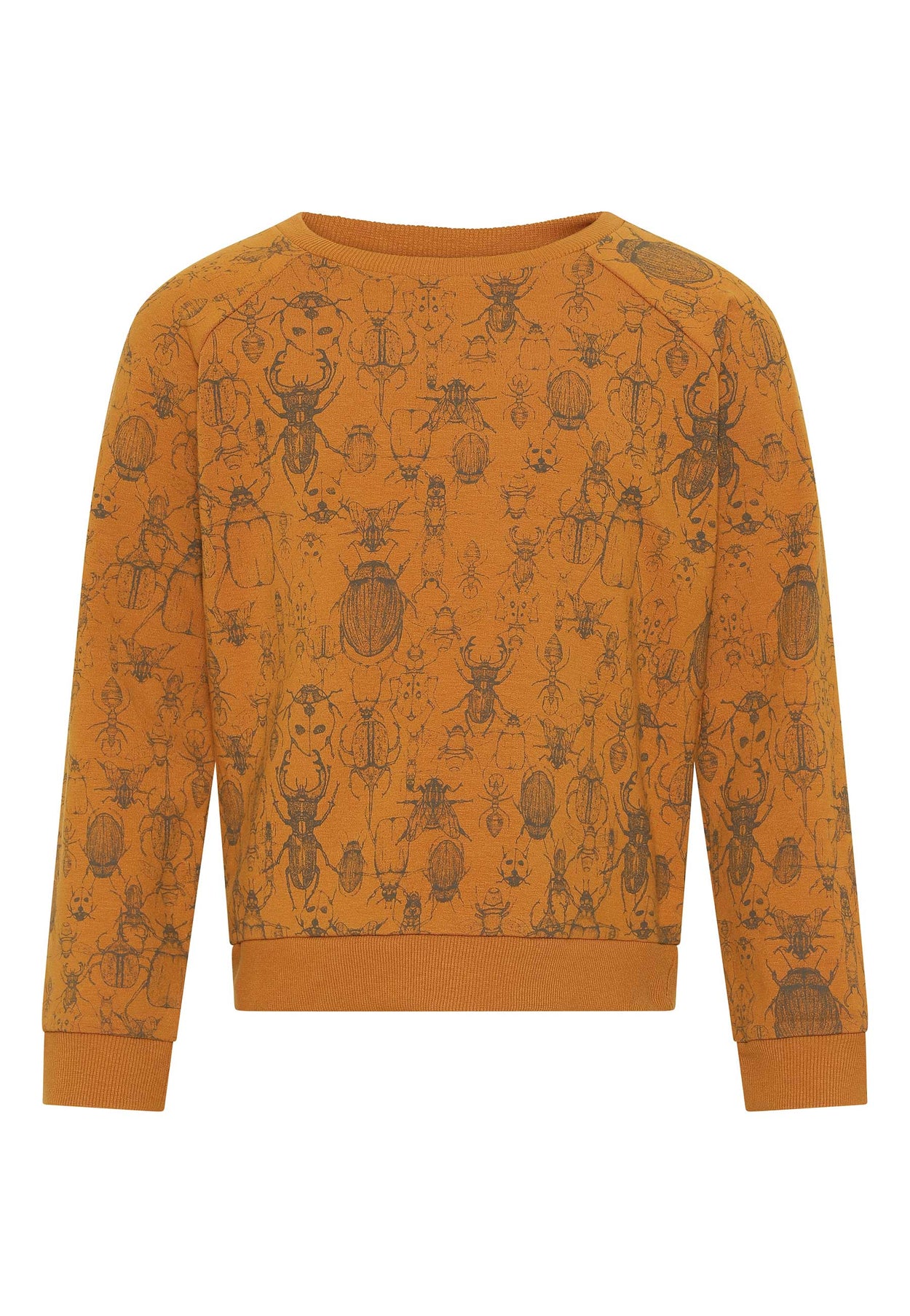 GROBUND Calle Sweatshirt mini – die goldene mit Insekten-Print