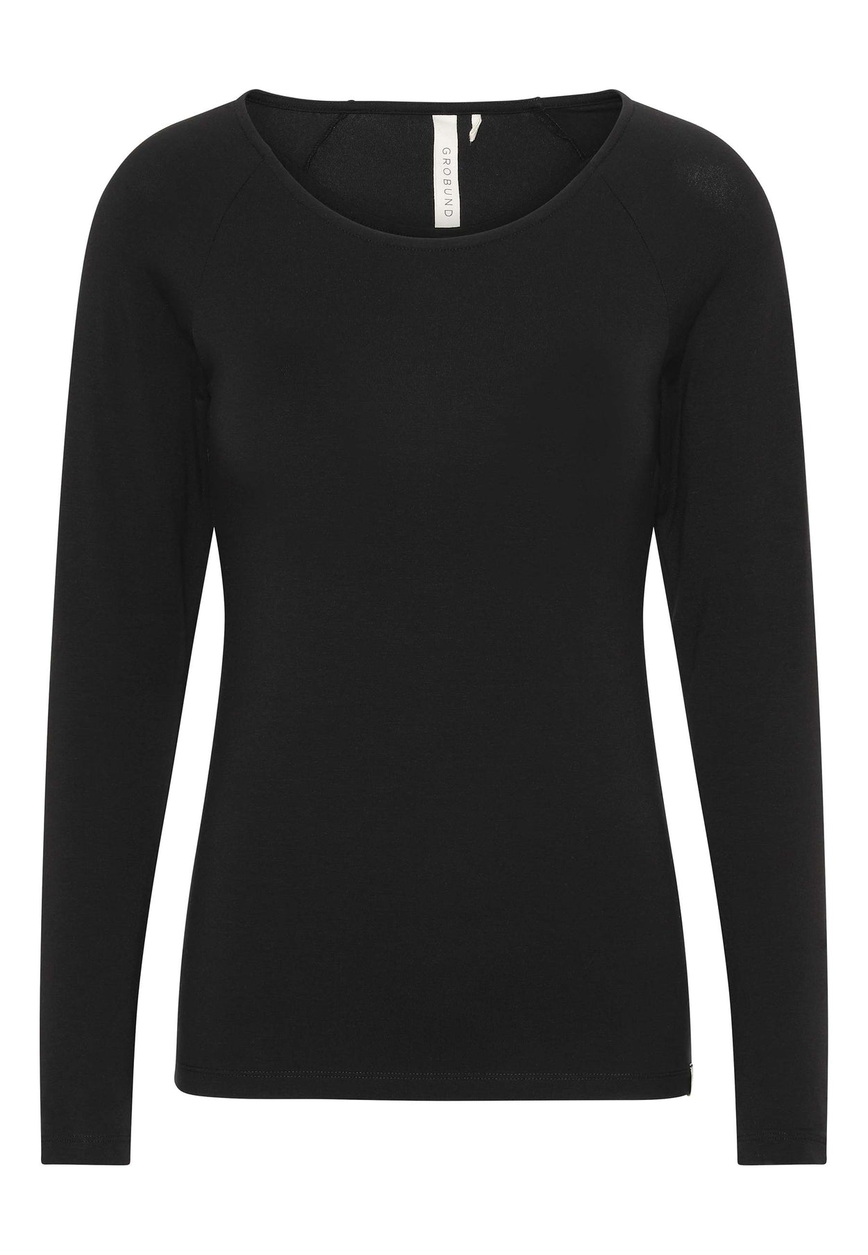 GROBUND Solvej Bluse – die schwarze aus Tencel