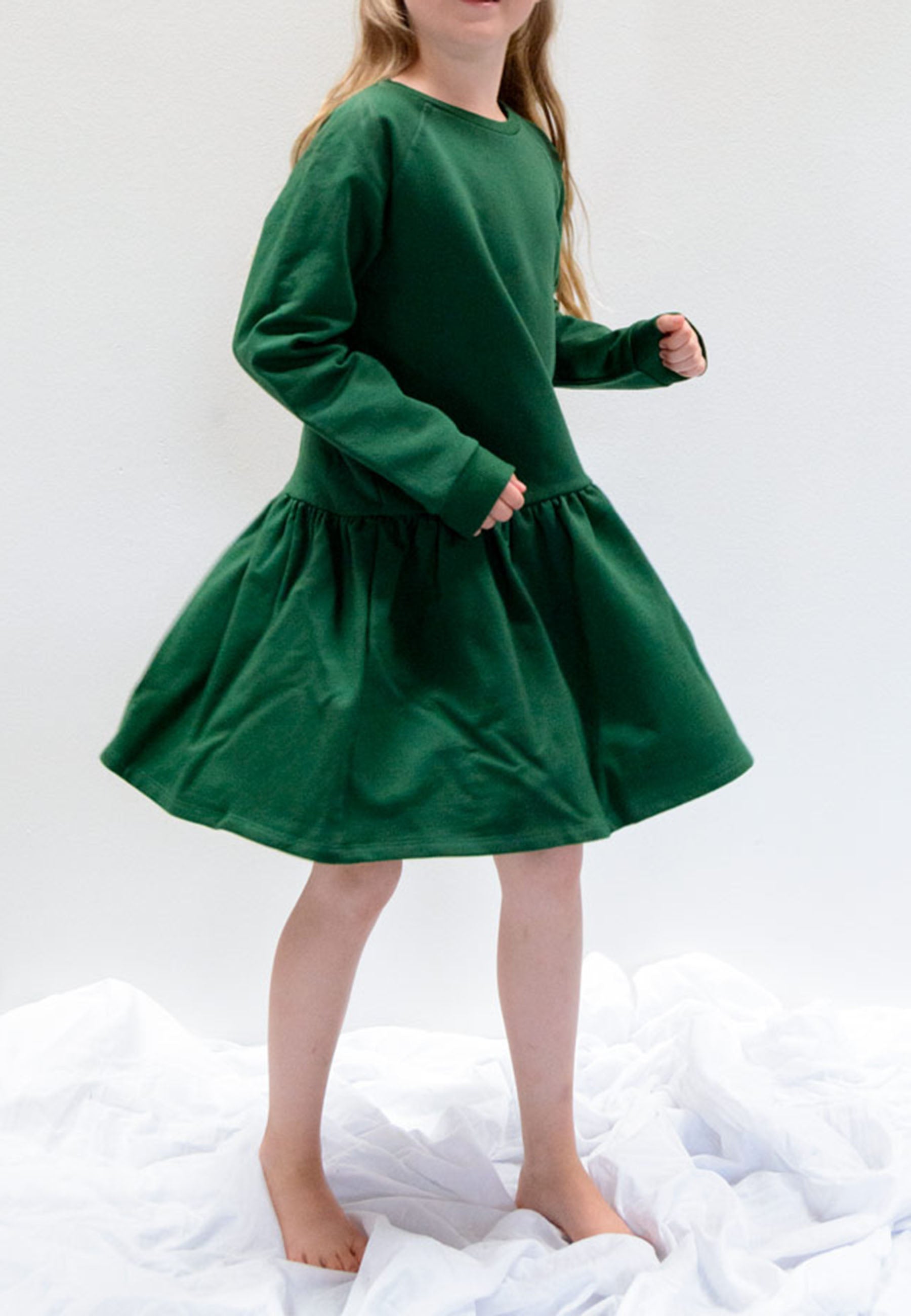 GROBUND Ville Sweatkleid Mini - das grüne