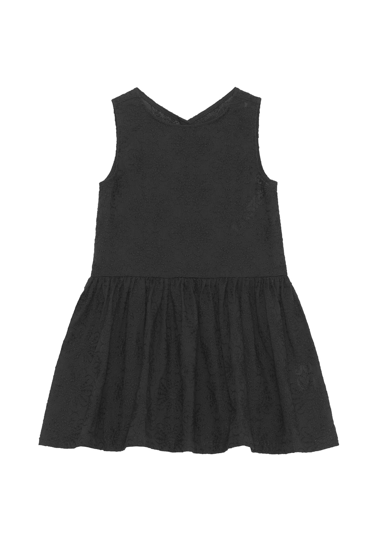 GROBUND Nini Kleid Mini - das Wende-Kleid in Schwarz mit Blumenstickerei