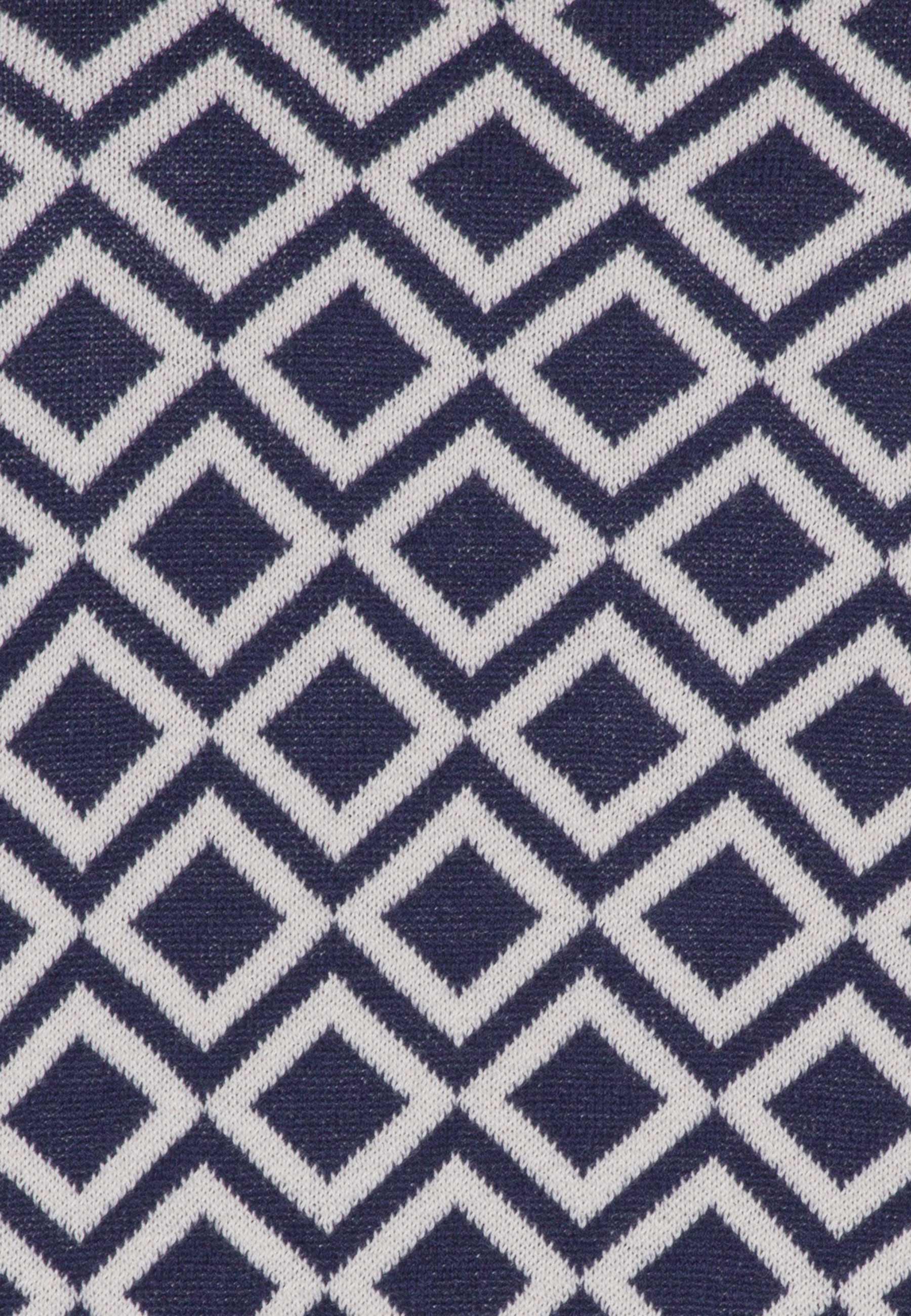 GROBUND Petra Strickbluse - die mit Muster in Blau