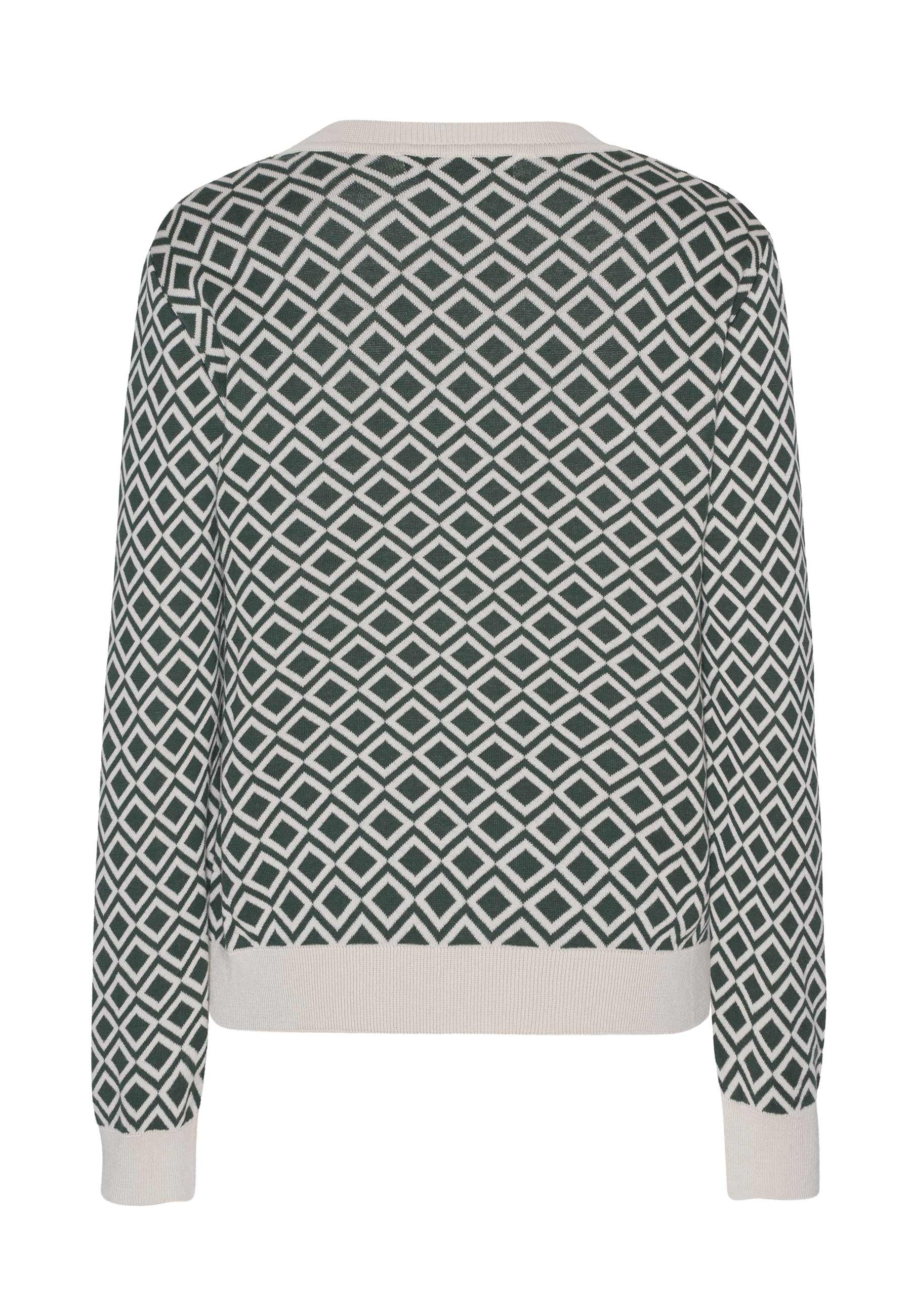 GROBUND Petra Strickpullover - der mit Muster in Grün