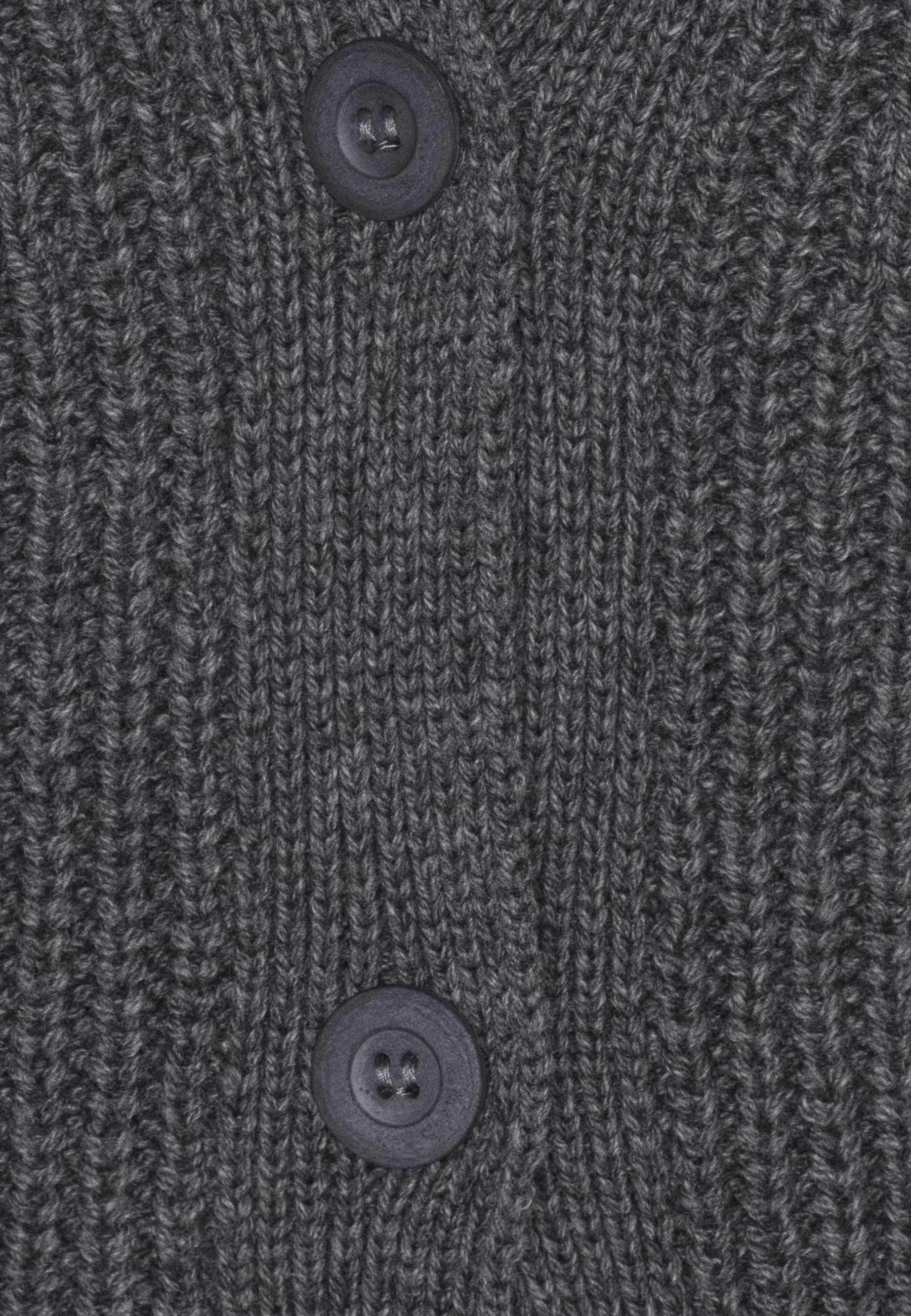 GROBUND Julie Strick-Cardigan - der aus grauer Wolle
