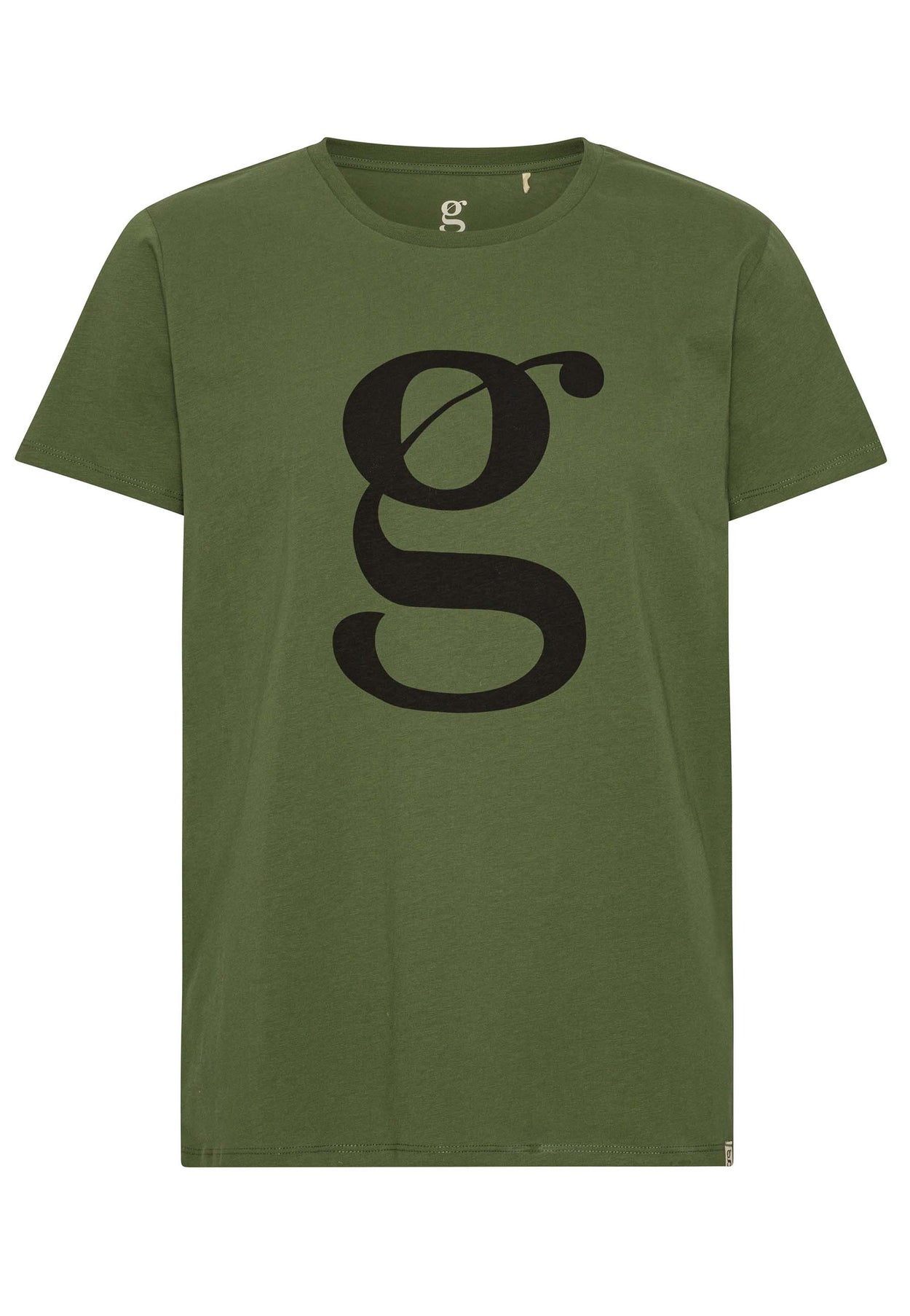 GROBUND Alfie T-Shirt – die moosgrüne mit Logo