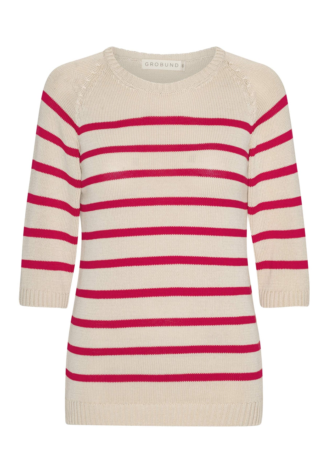 GROBUND Inga Strick-T-Shirt – das mit roten Streifen