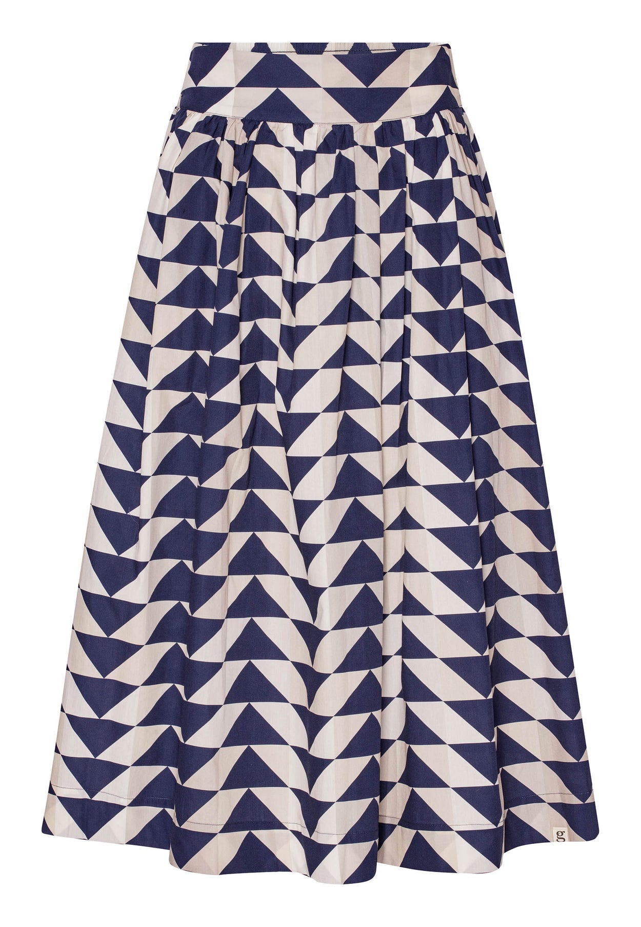 GROBUND Mette Rock – der lange mit Steppdetails in Blau