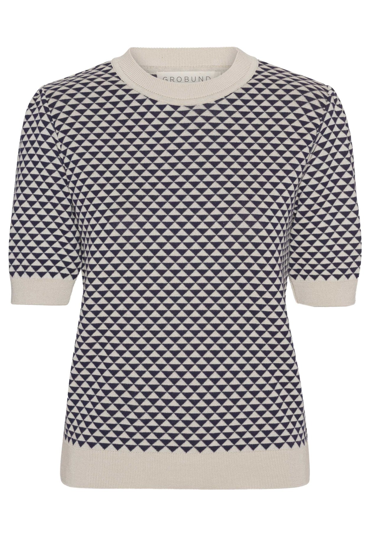 GROBUND Alva T-Shirt - mit marineblauen Dreiecken
