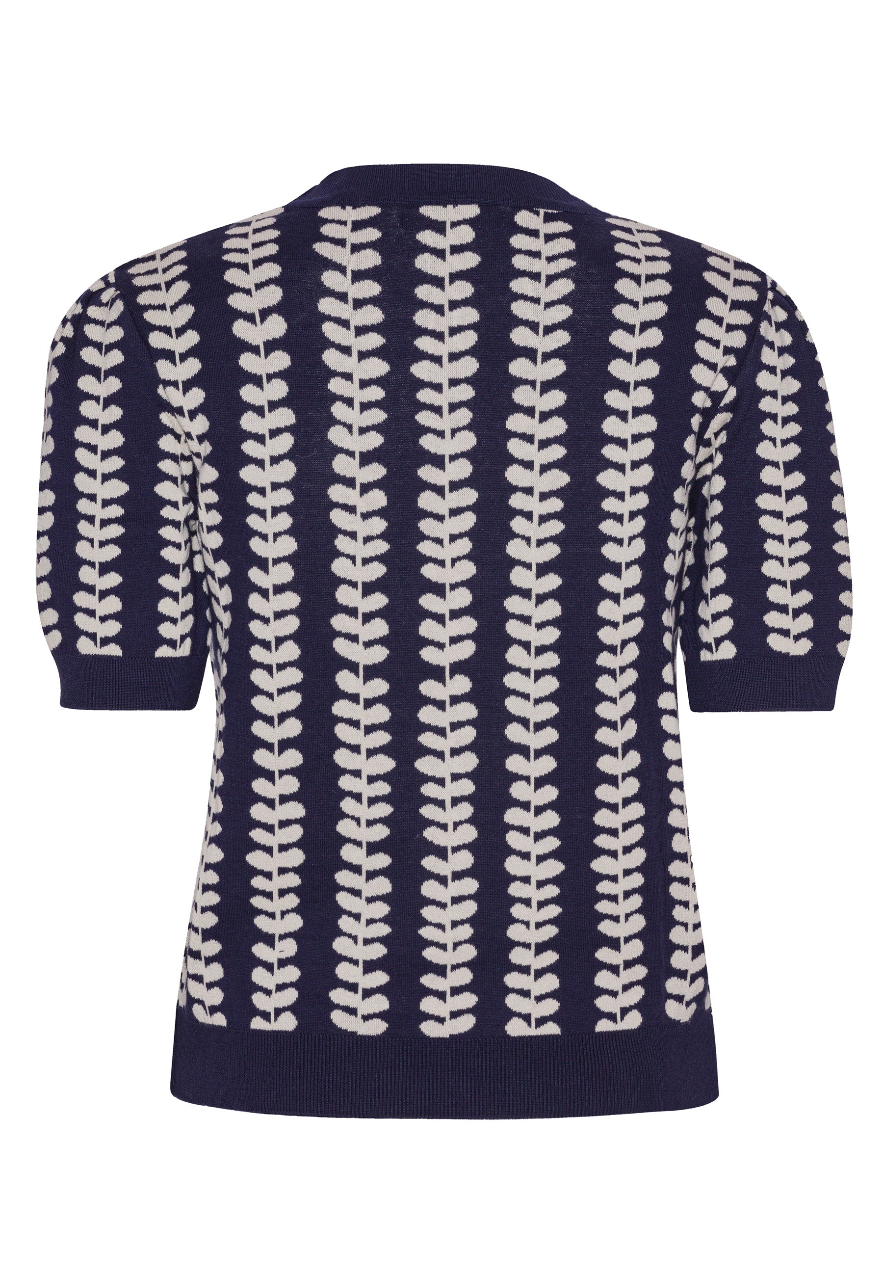 GROBUND Alva T-Shirt – die in Marineblau mit Blättern