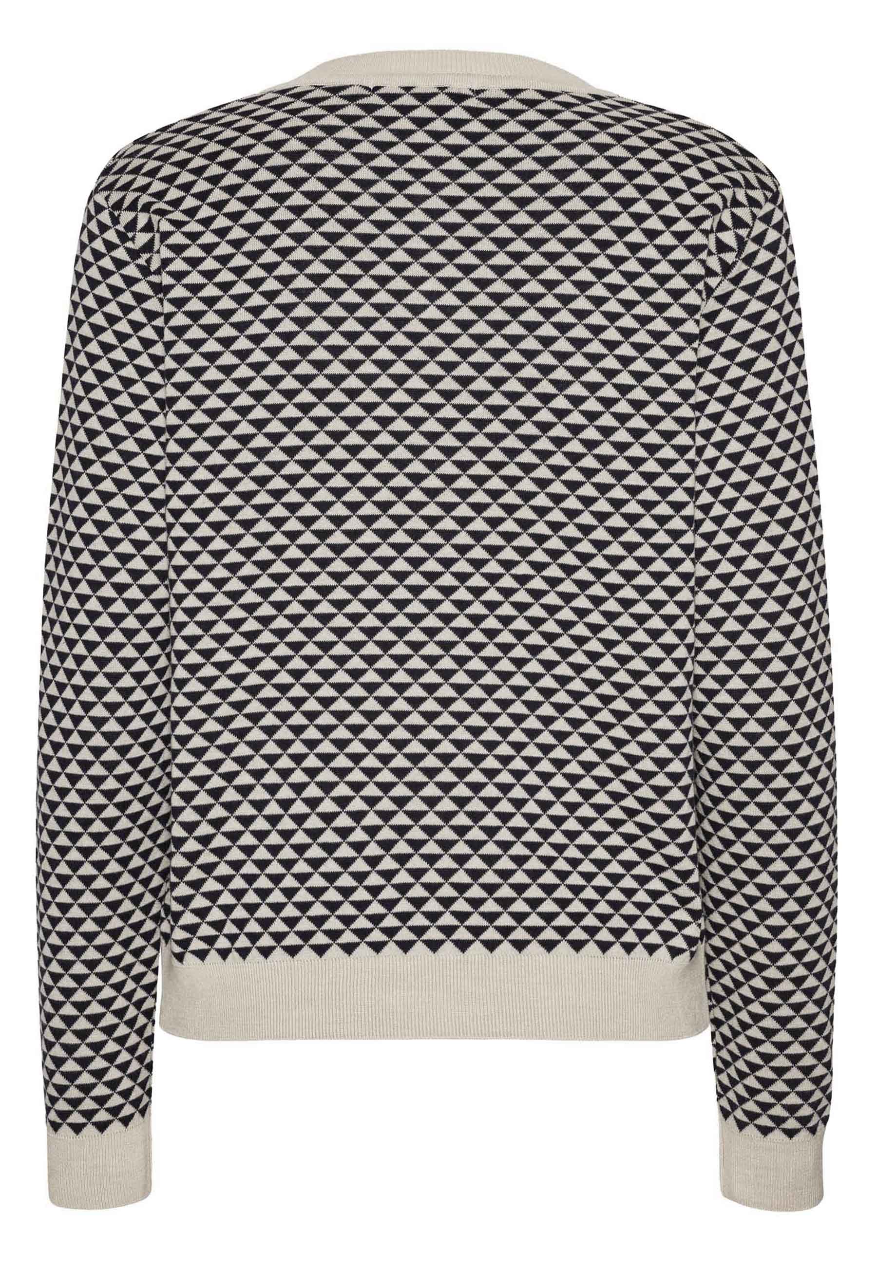 GROBUND Augusta Strick-Cardigan – die mit blauen Dreiecken