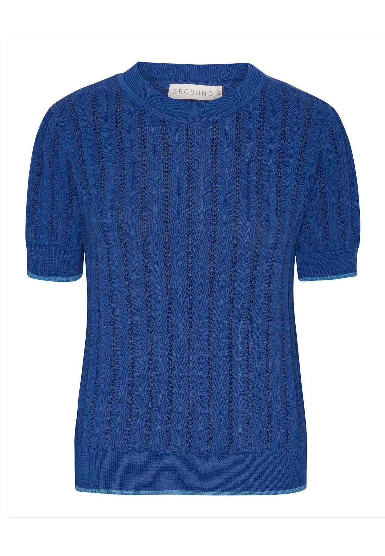 GROBUND Almine T-Shirt – das in klarem Blau mit Kontrastkante