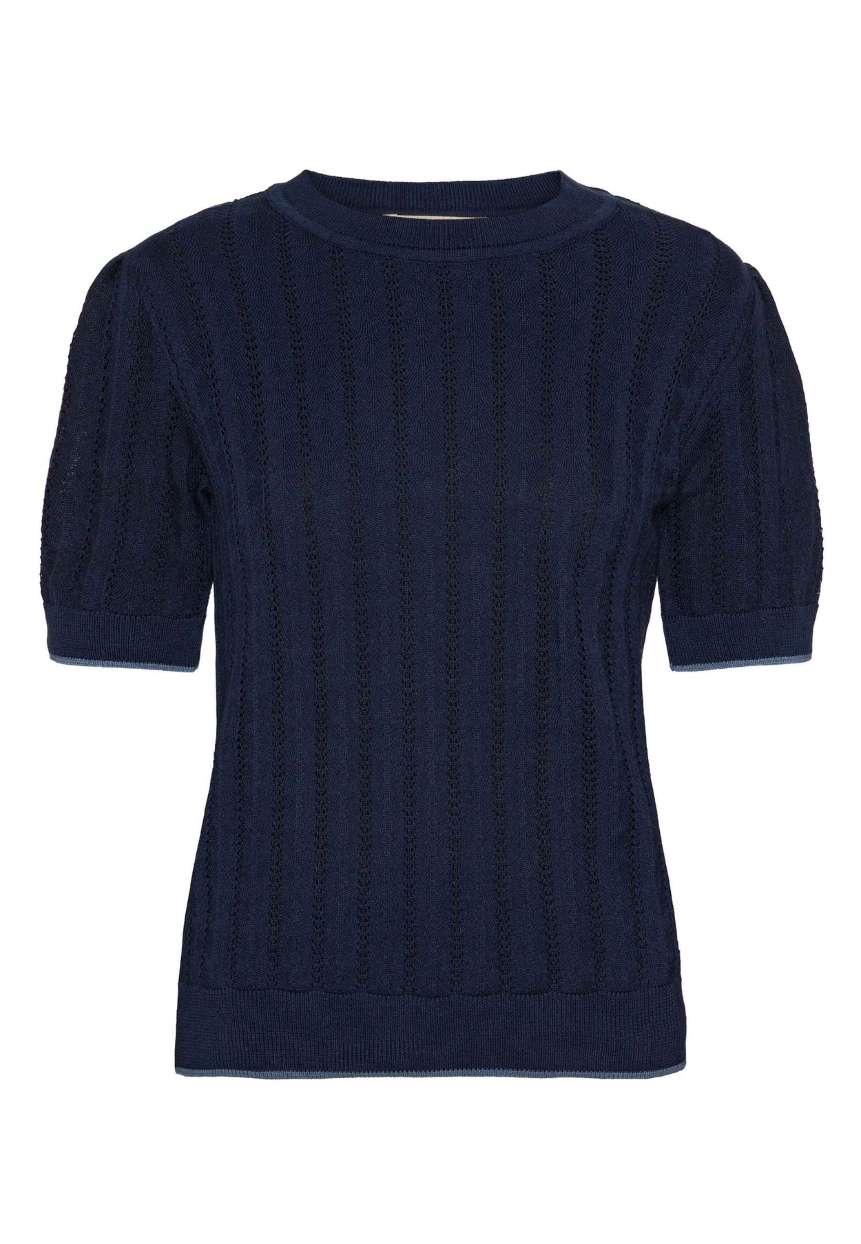 GROBUND Almine T-Shirt – die dunkelblaue mit Kontrastsaum