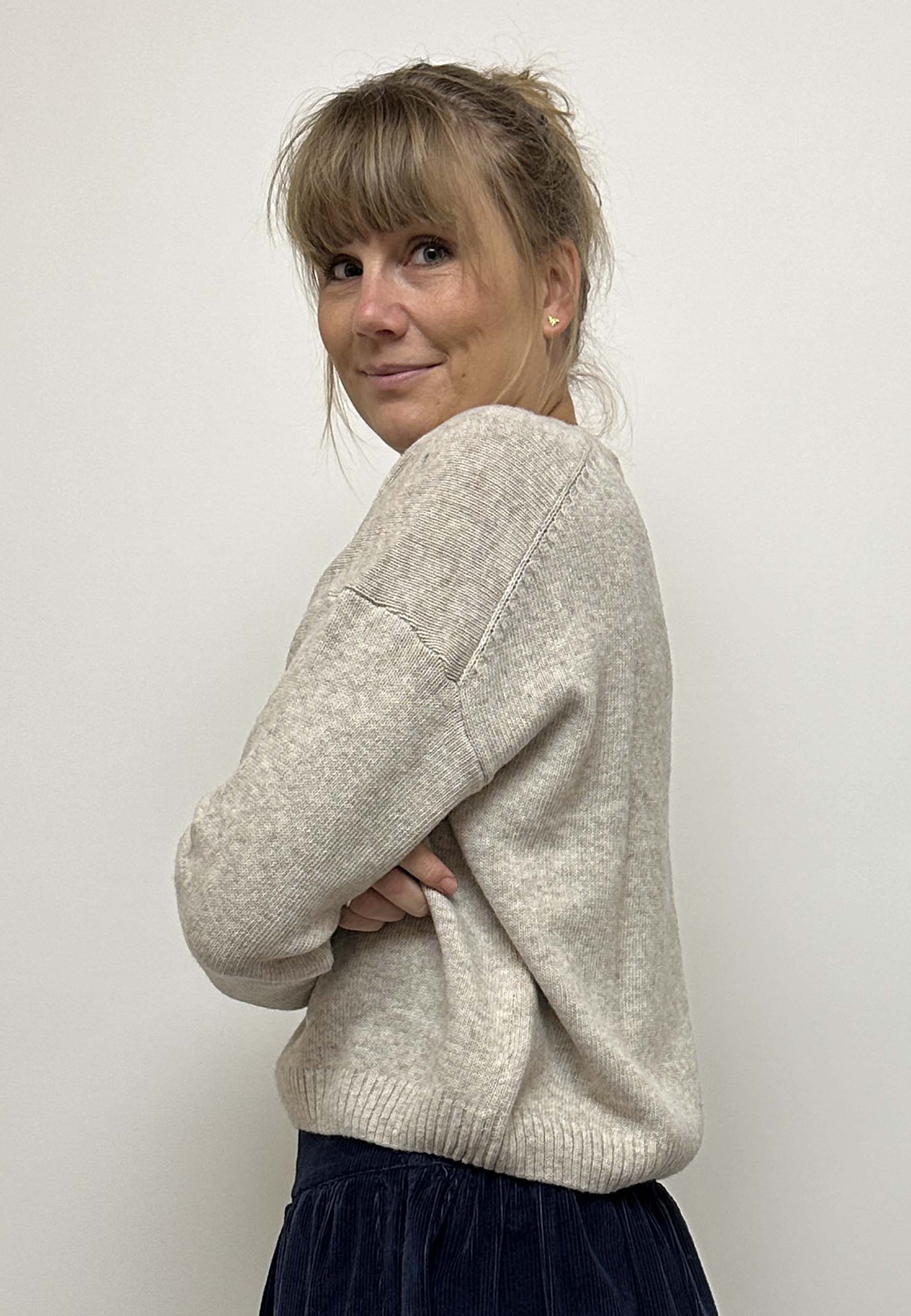 GROBUND Laura Wollbluse - die in Beige Melange