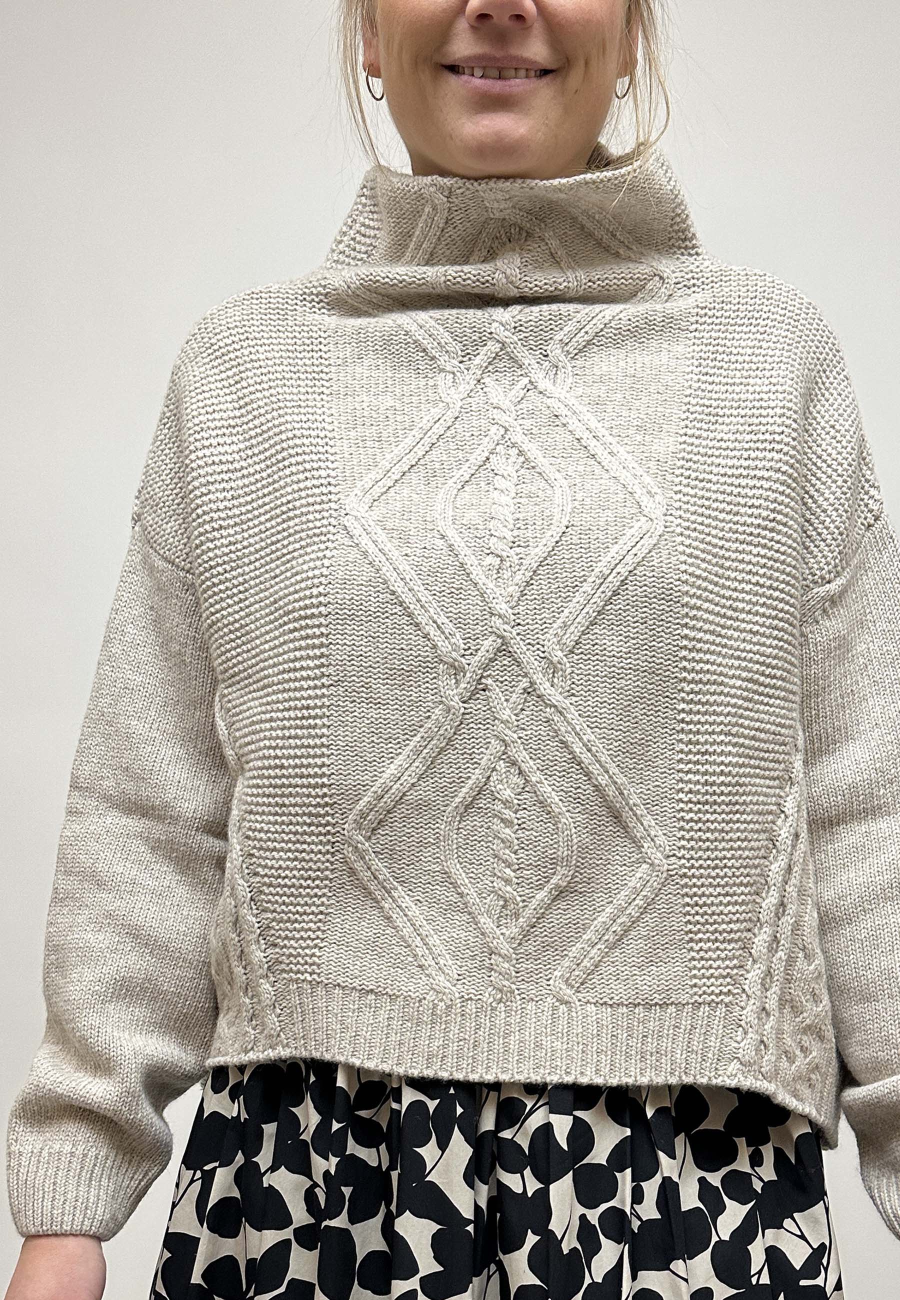 GROBUND Hermione Pullover – Beige Melange