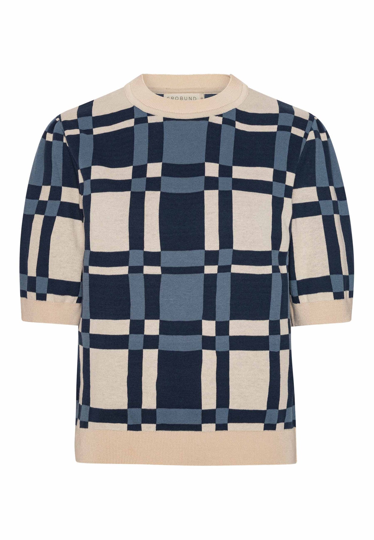 GROBUND Alva Tee - mit blauen Karos