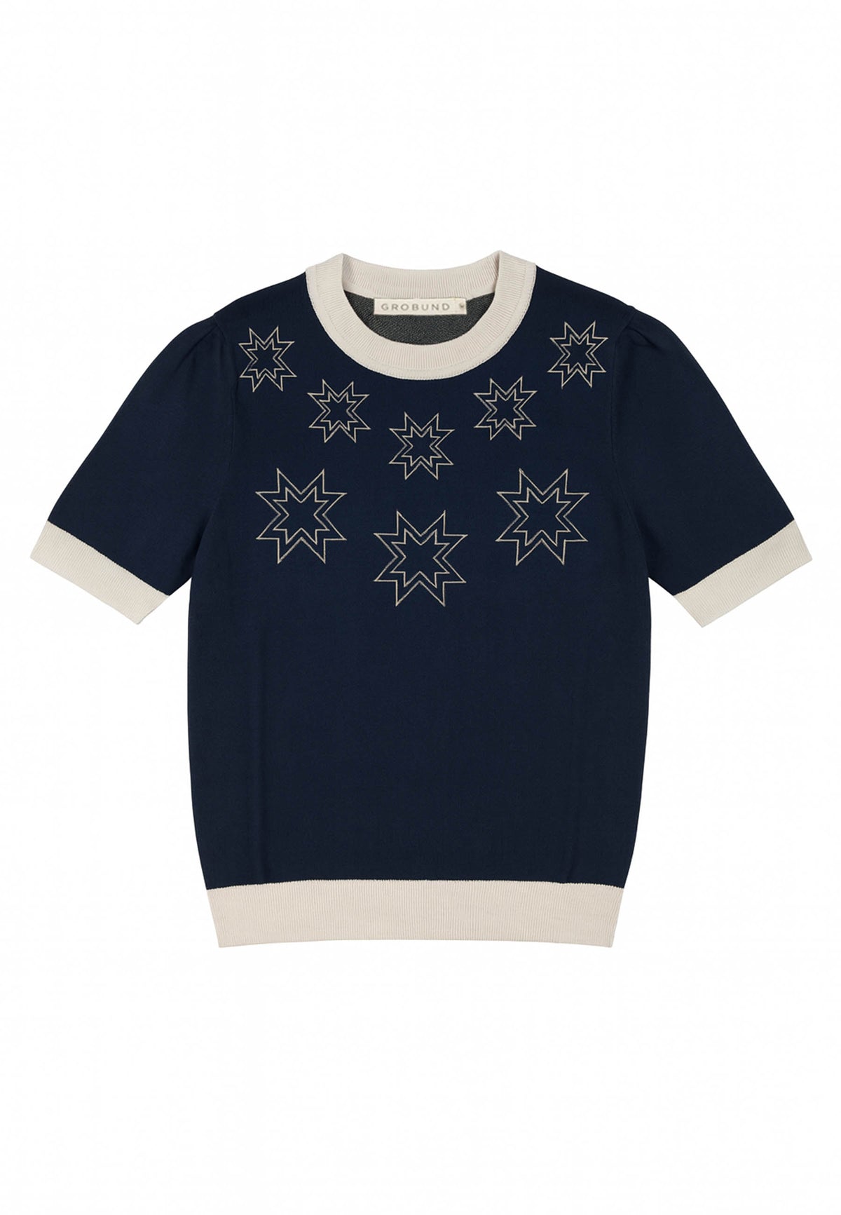 GROBUND Alva Tee – der blaue mit Weihnachtssternen