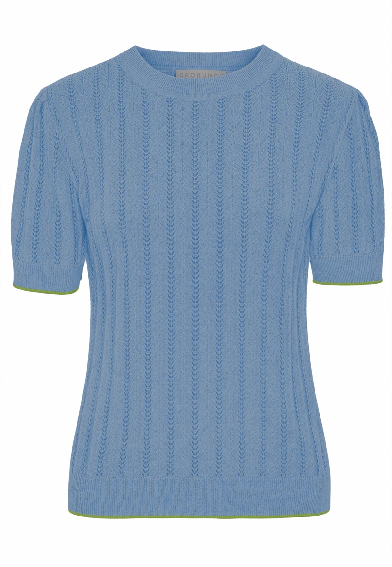GROBUND Almine Tee - das in Soft Blue mit Kontrastrand