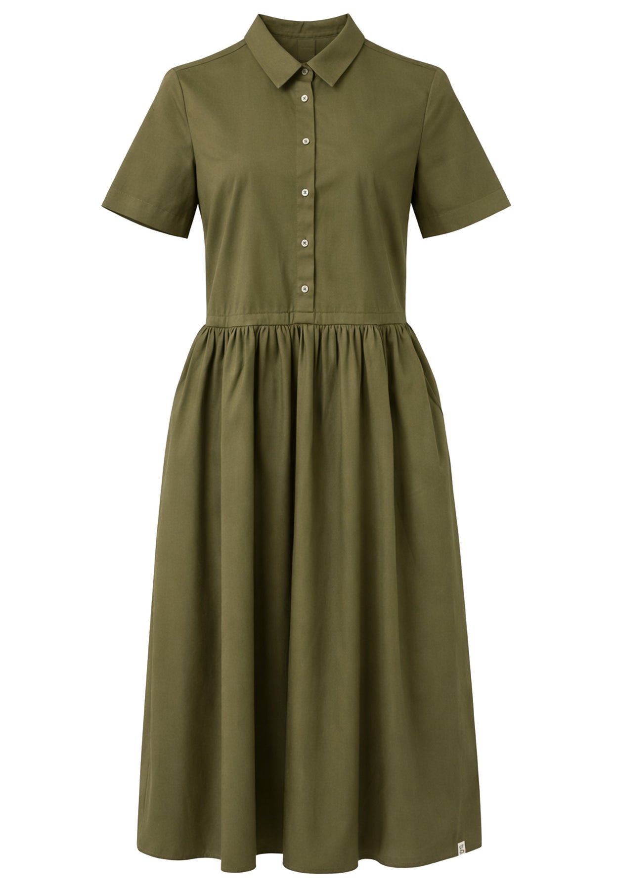 GROBUND Stinne Kleid – das mit Kragen in Pestogrün
