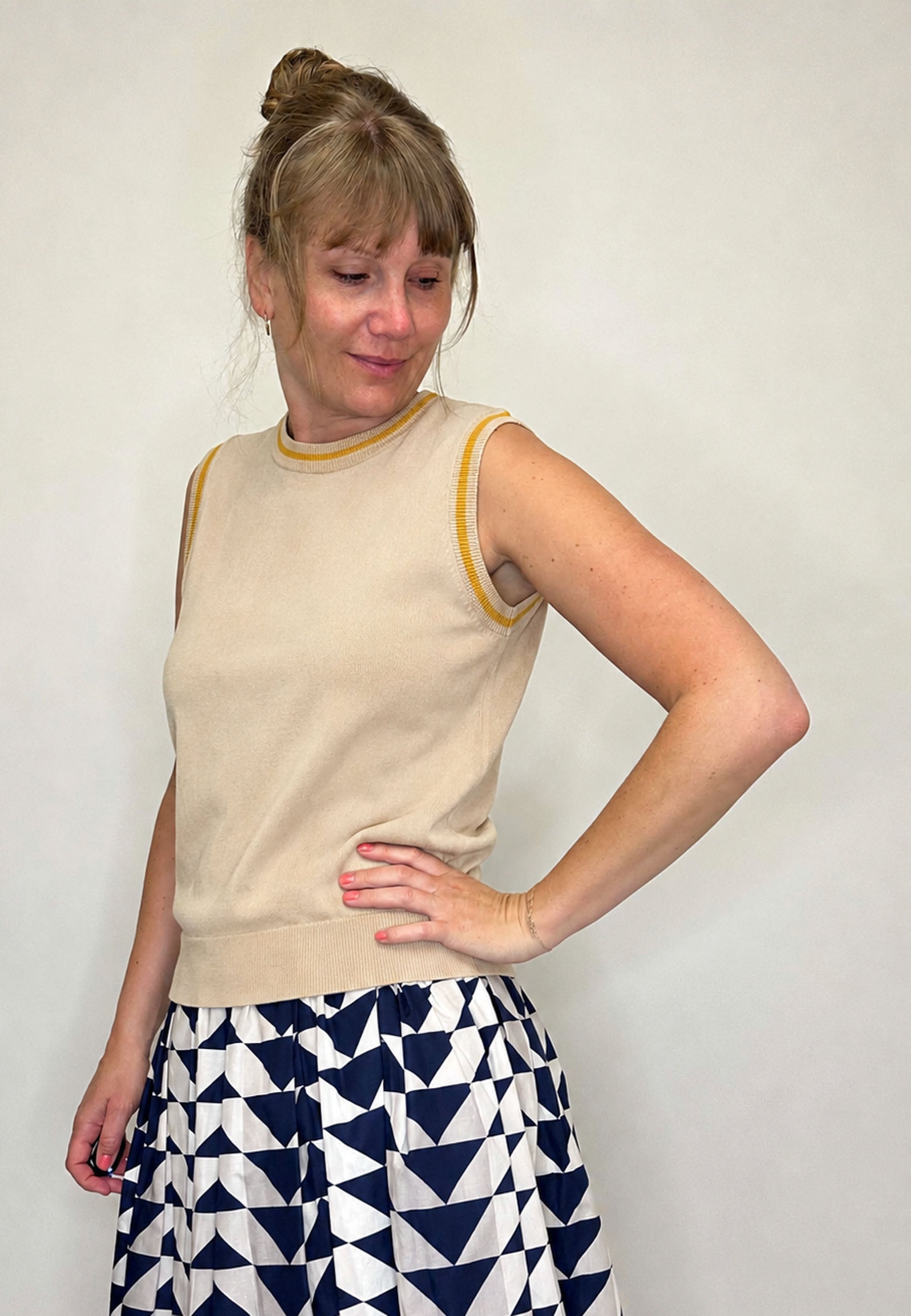 GROBUND Victoria Top – der in Beige