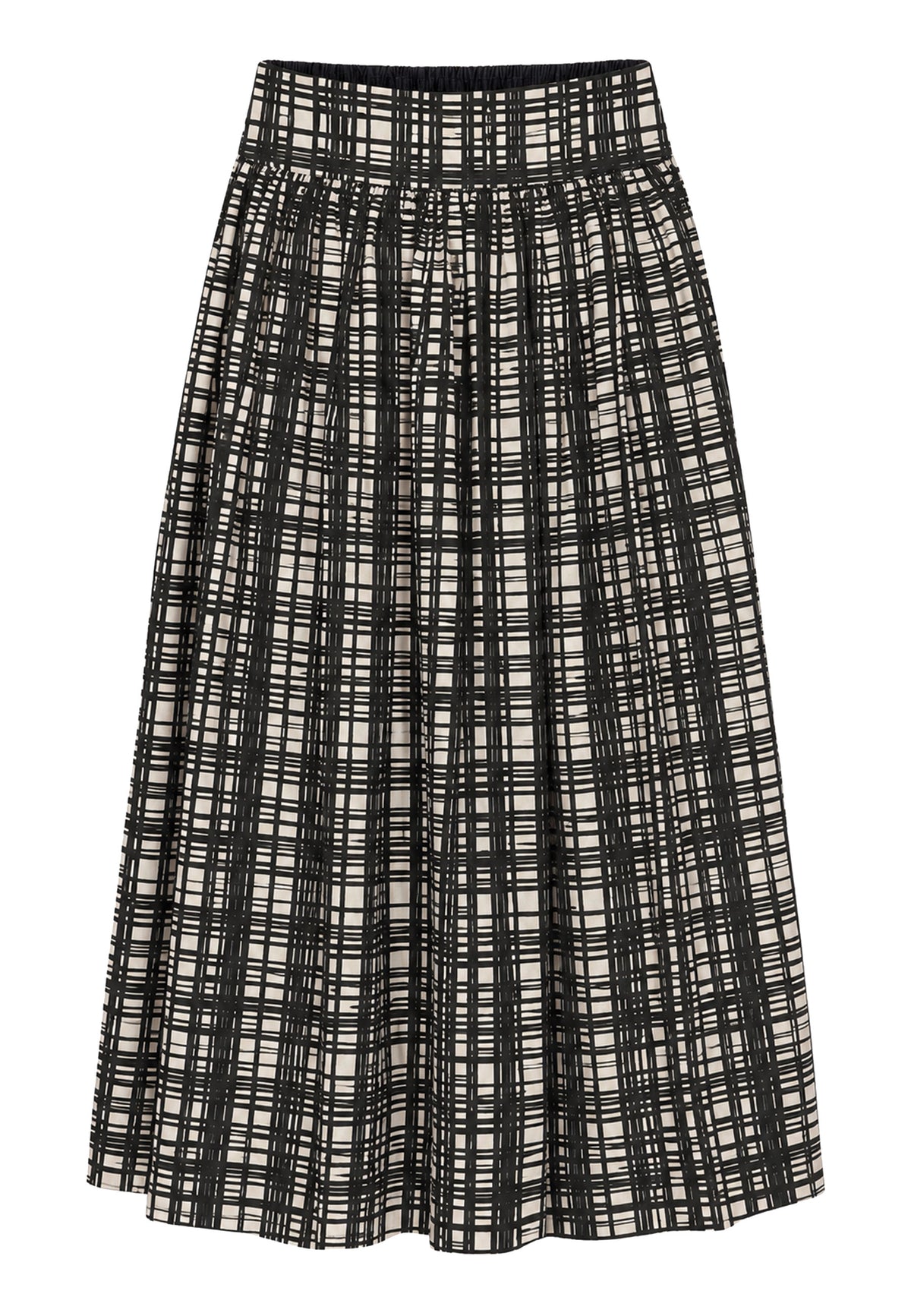 Mette nederdelen | Olive Grid - GOTS
