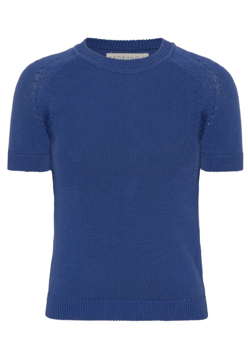 GROBUND Flo Strick-T-Shirt – das in Lapislazuli-Blau