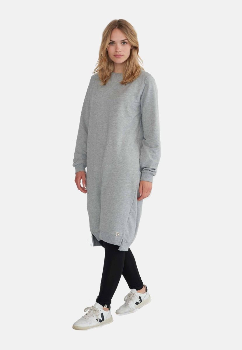GROBUND Viola Sweatshirtkleid - das in Grau meliert