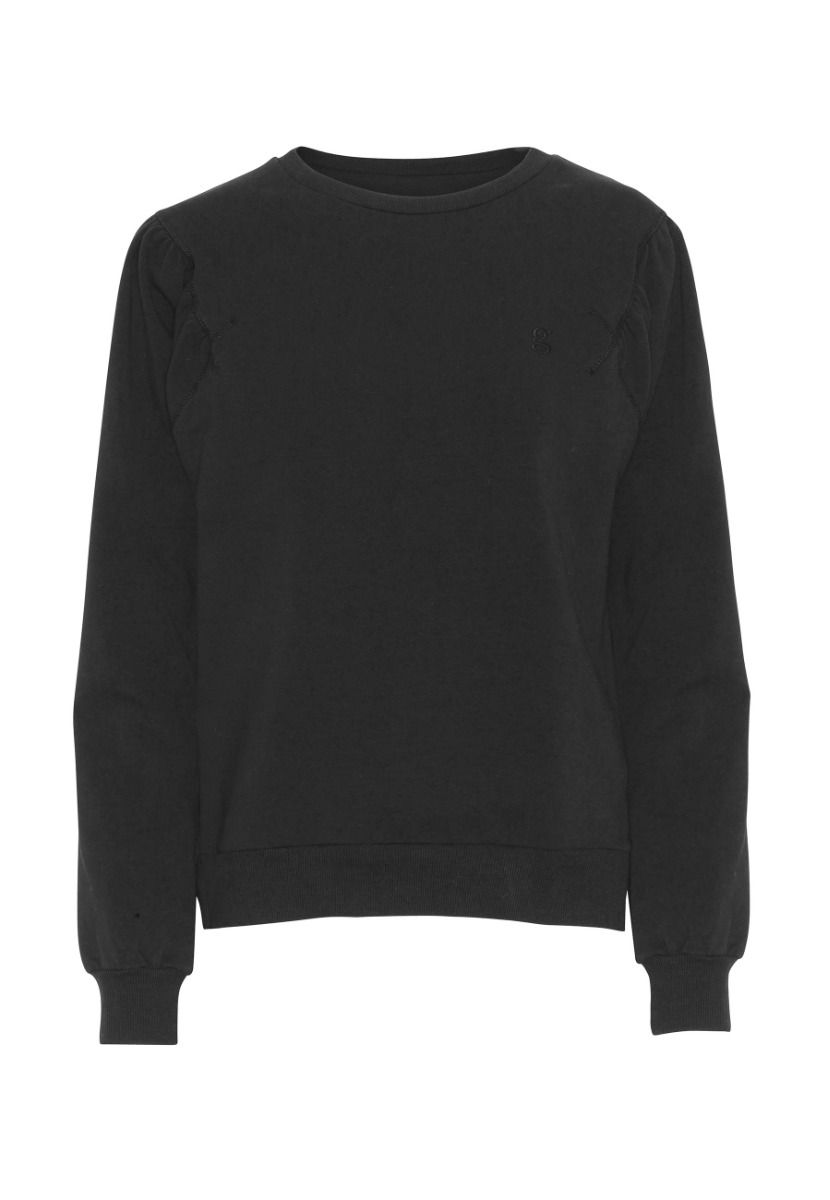 GROBUND Signe Sweatshirt – die mit den schönen Ärmeln in Schwarz
