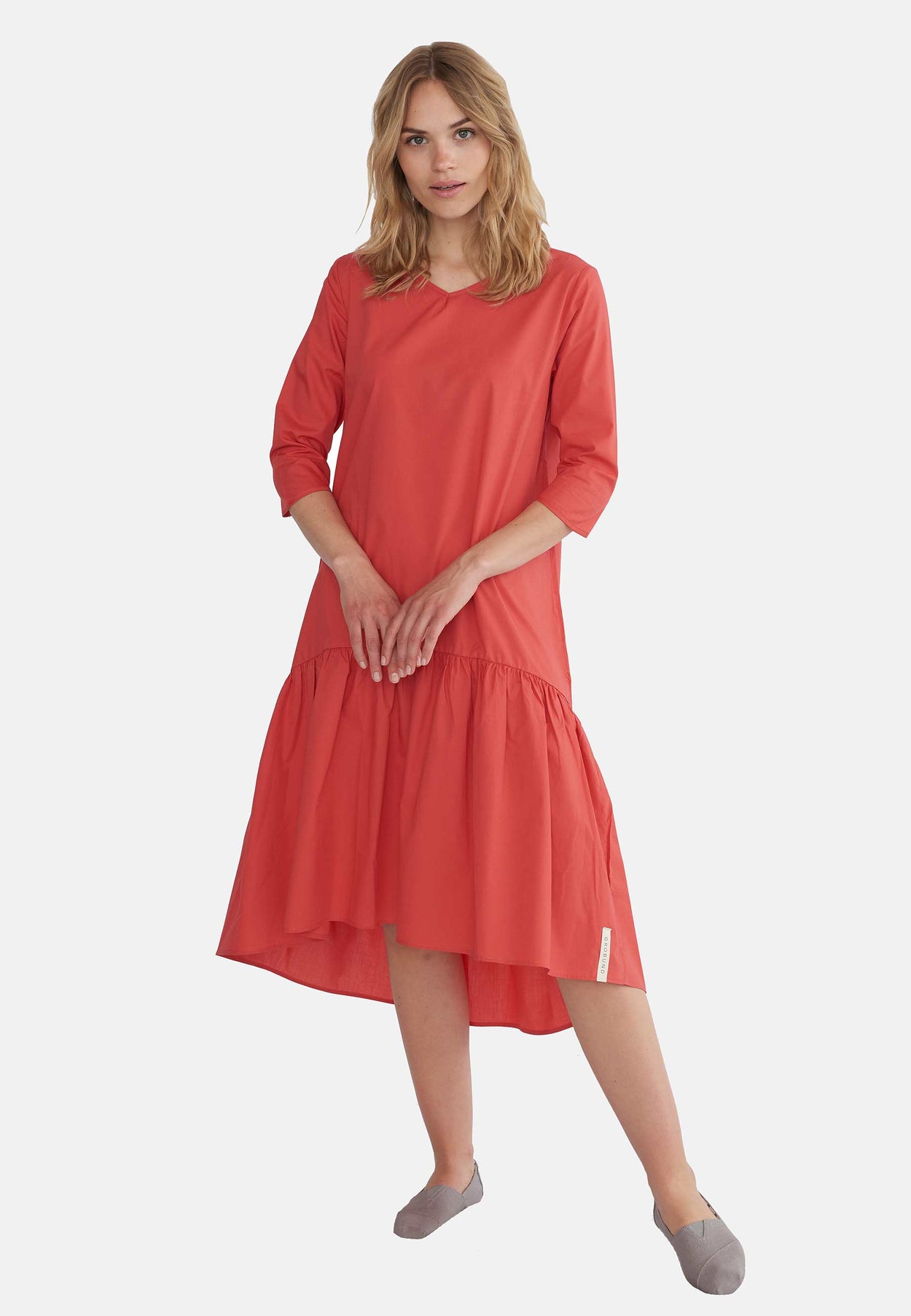 GROBUND Manilla Kleid – die Bohème in Johannisbeerrot